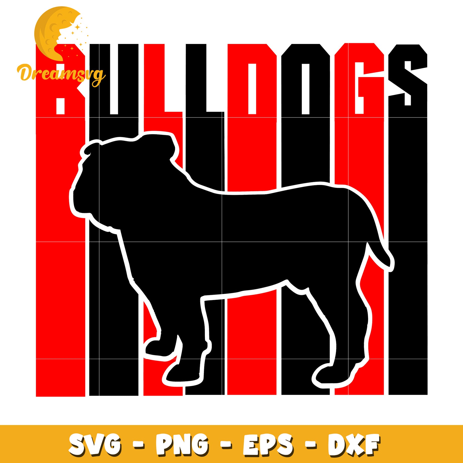 Bulldog Silhouette Graphic Design SVG for Creative Projects