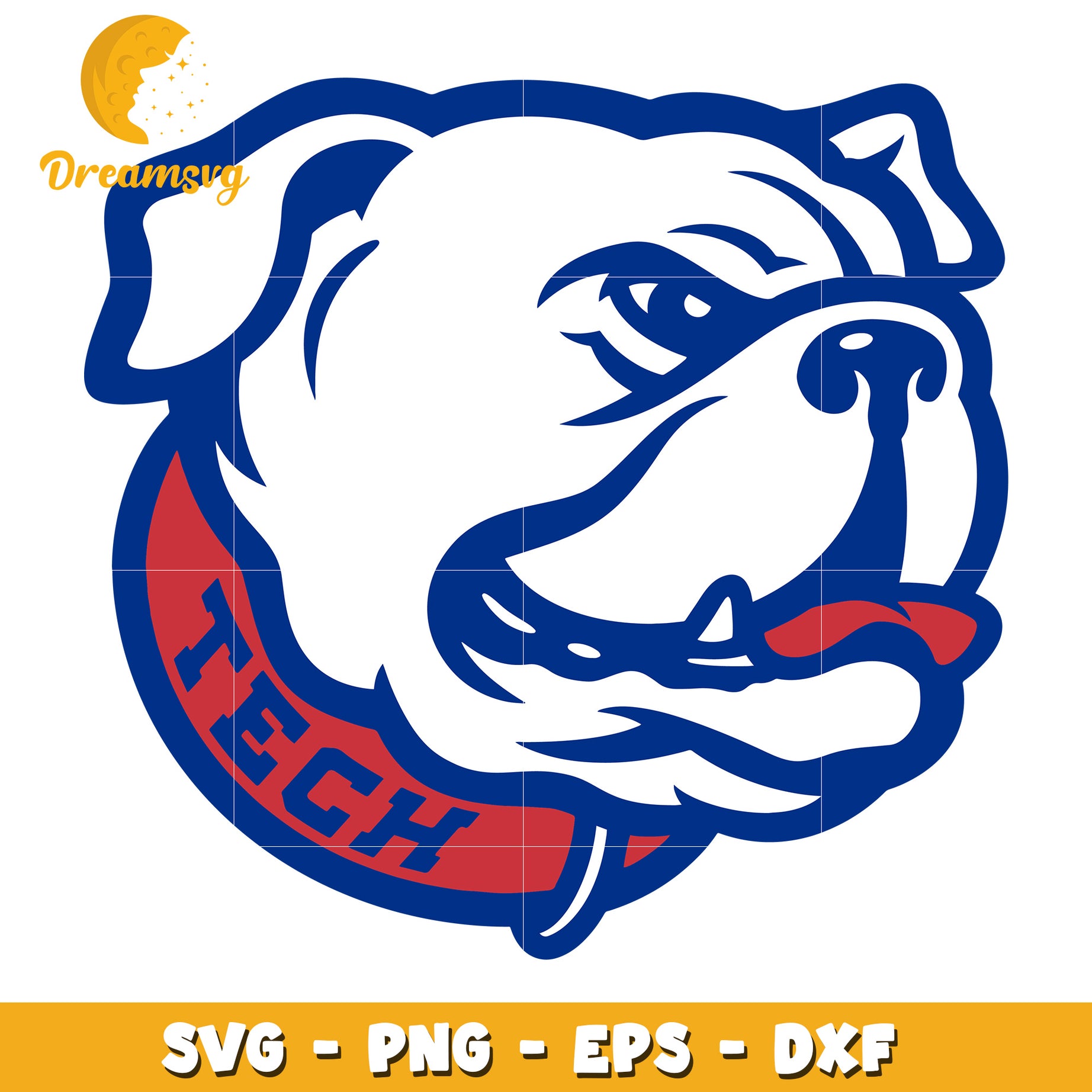 Bulldog Tech Logo SVG Clipart for Crafting and Design Use