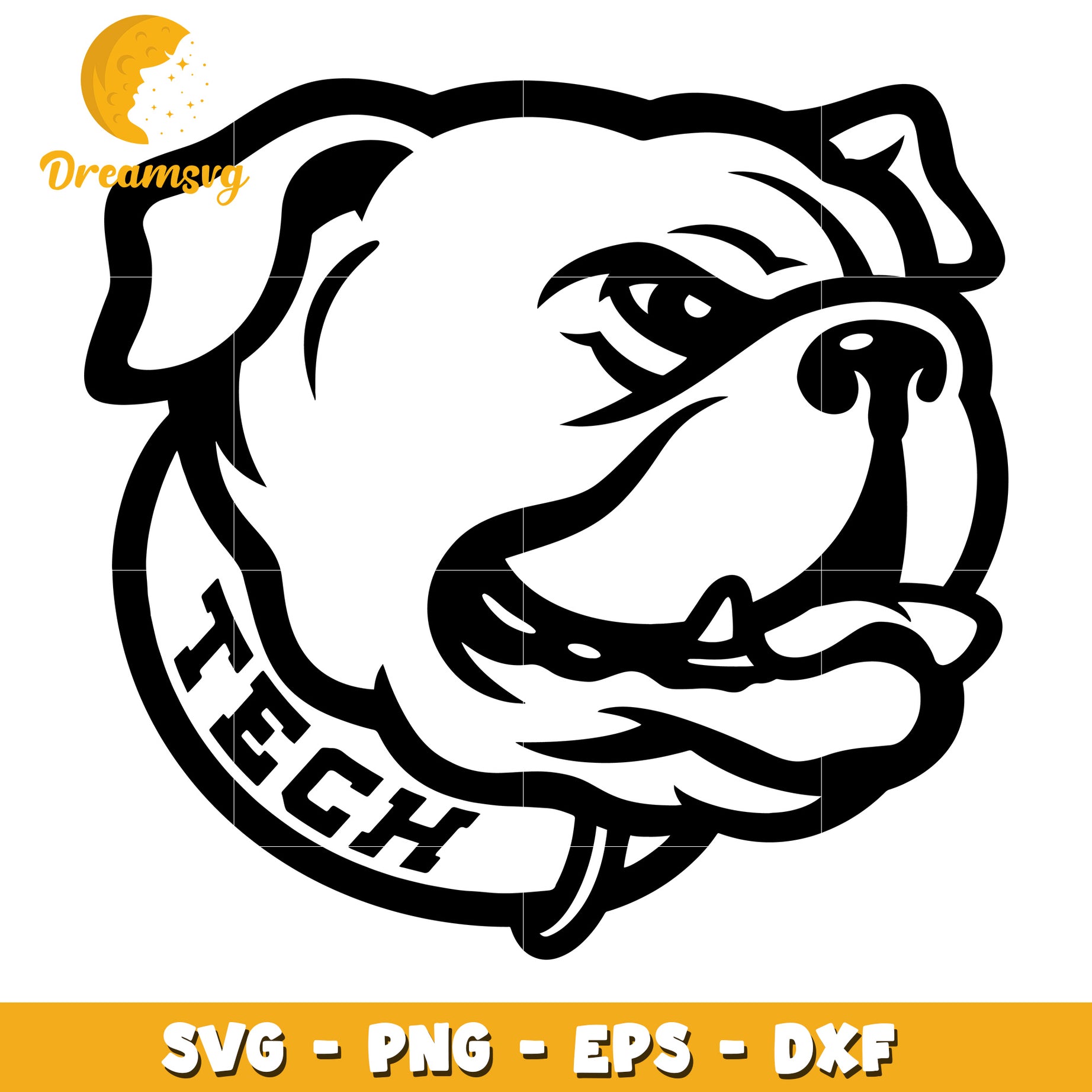 Bulldog Tech SVG PNG EPS DXF Cut File