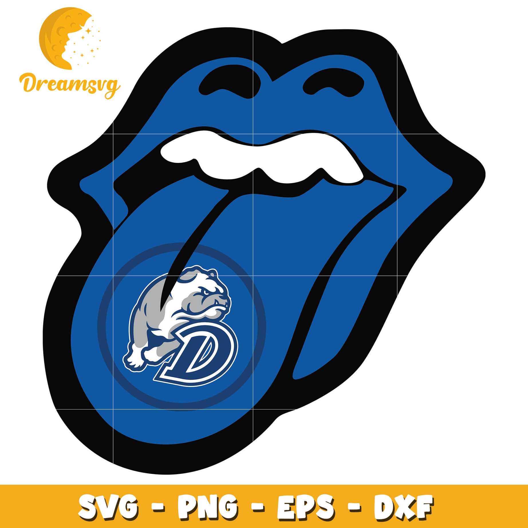 Bulldog Tongue SVG PNG EPS DXF Cut File