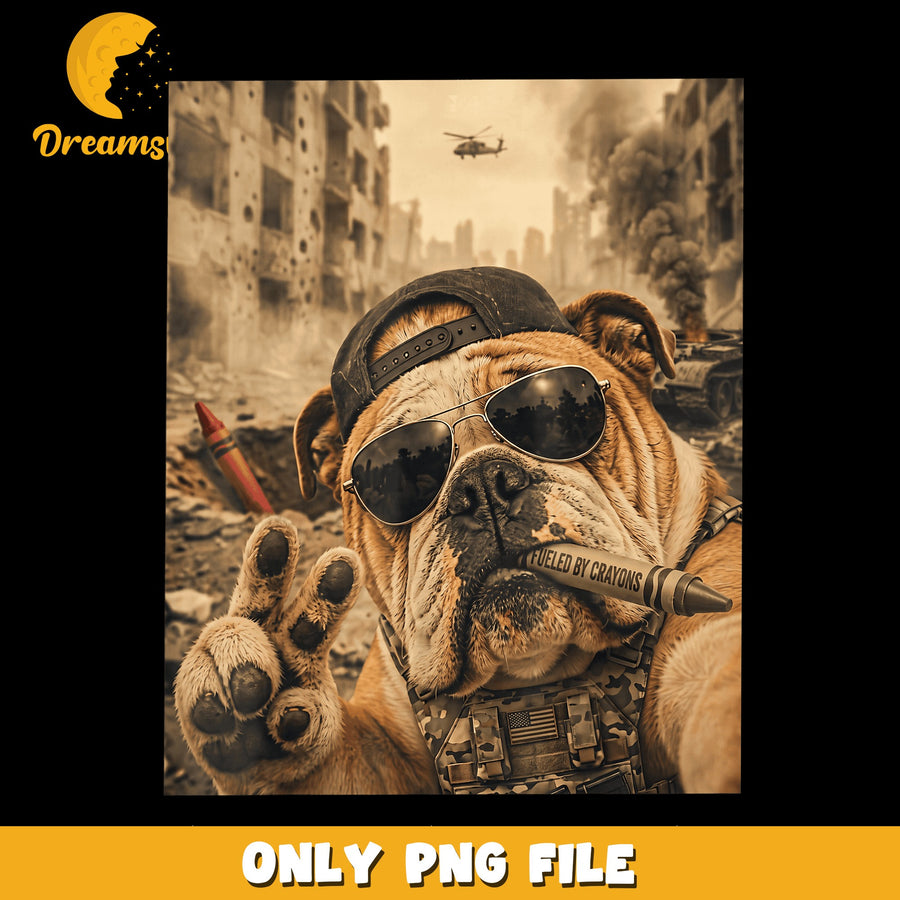 Bulldog Selfie PNG, Funny Dog Design, Cute Art PNG