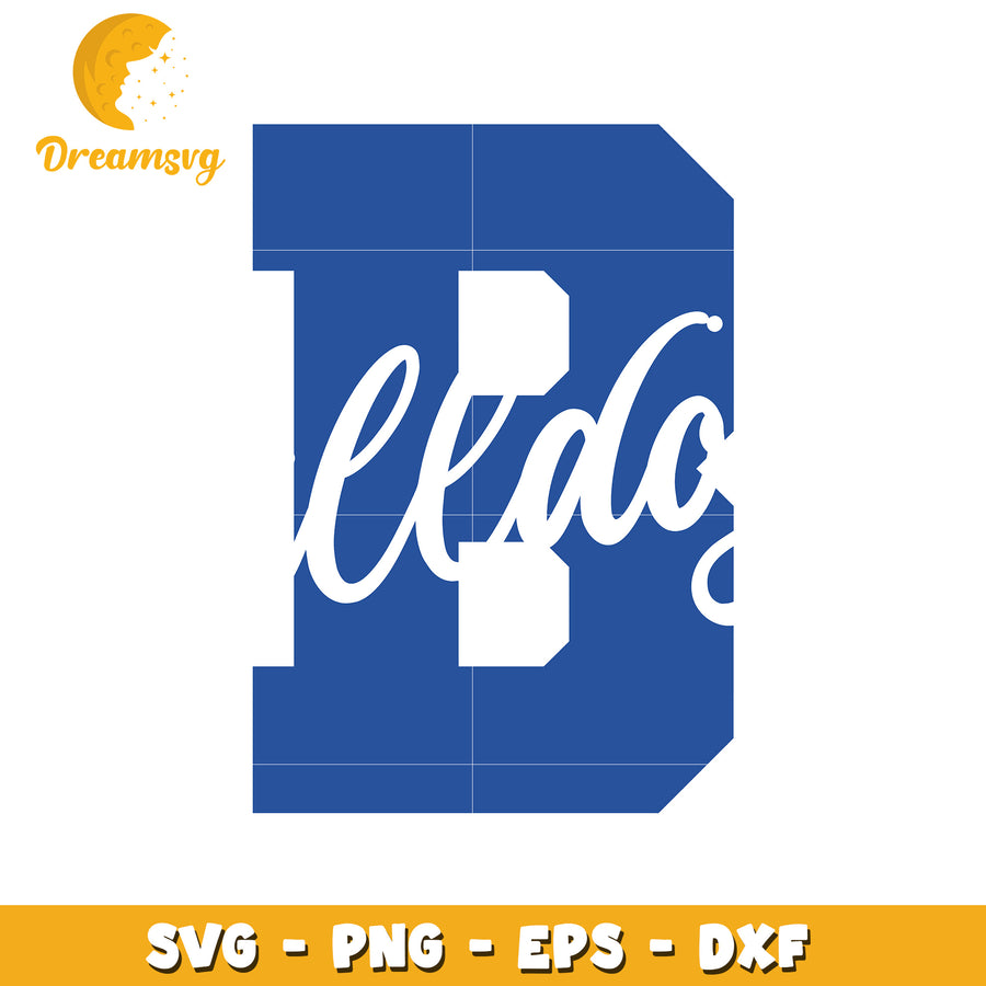 Bulldogs D SVG PNG EPS DXF Cut File