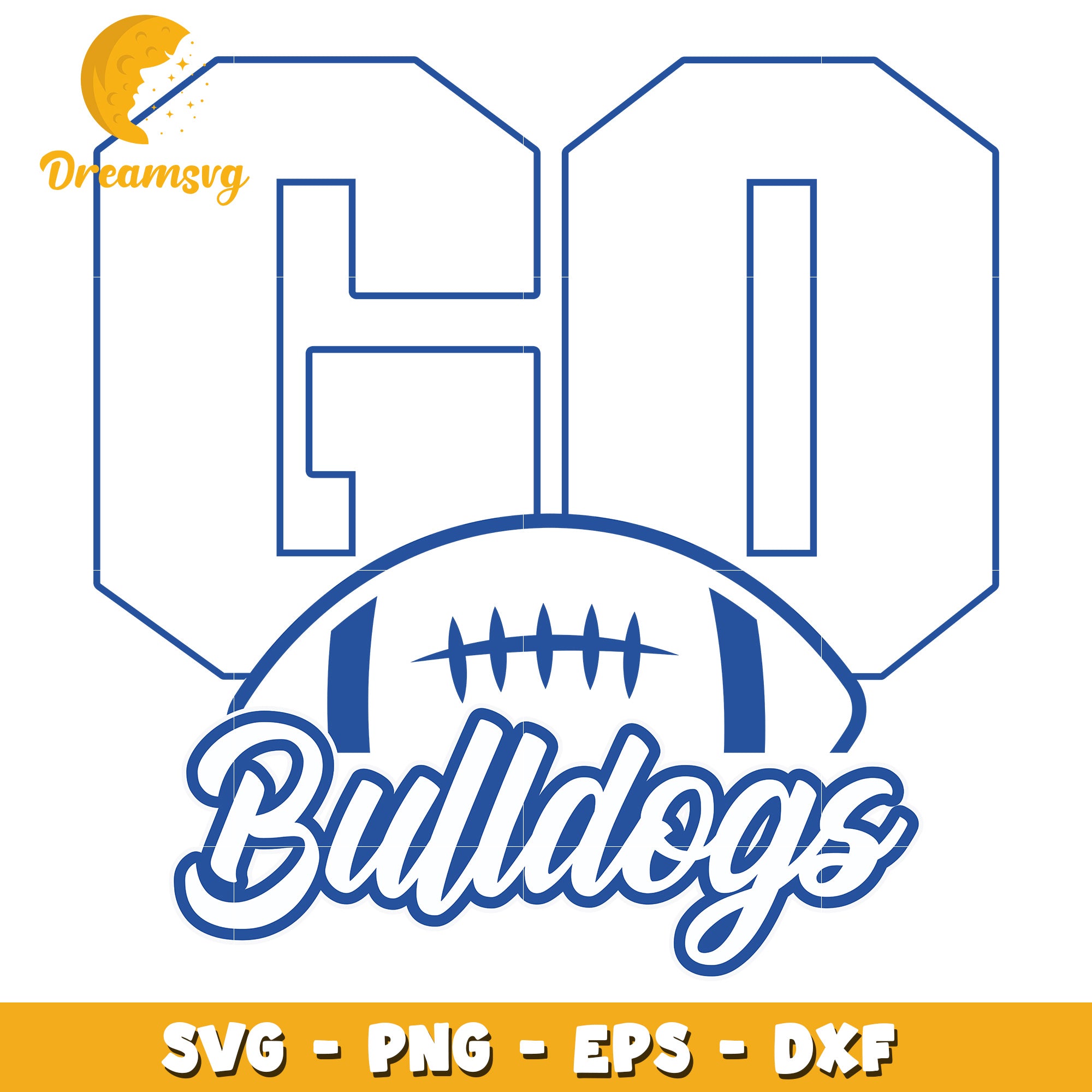 Bulldogs Football SVG PNG EPS DXF