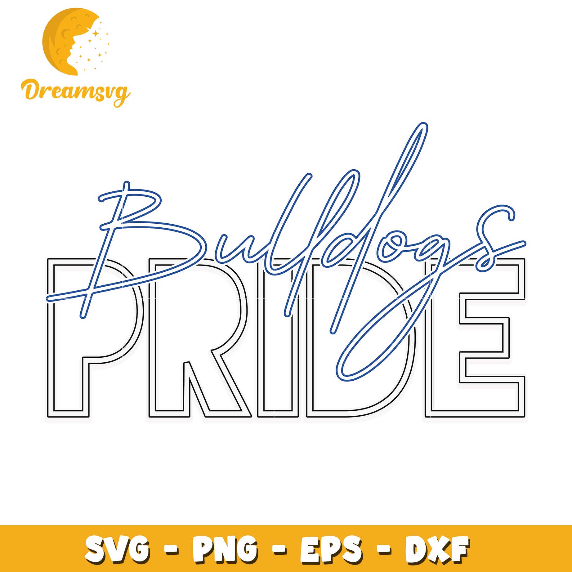 Bulldogs Pride SVG Cut File for Crafting and Design Projects