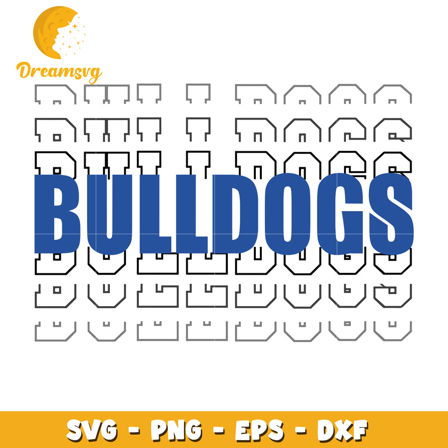 Bulldogs SVG Cut File PNG, EPS, DXF