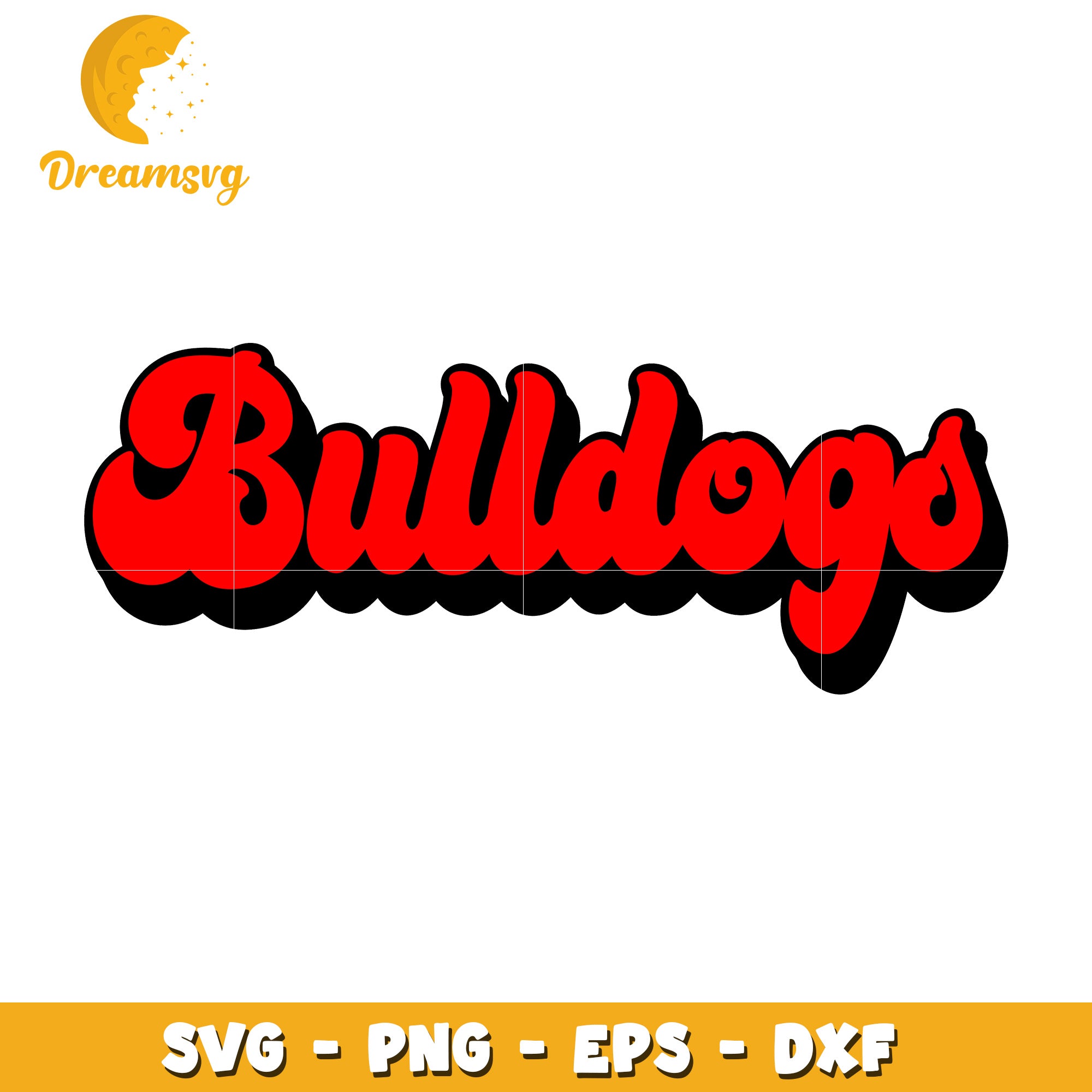 Bulldogs SVG Design for Crafts and DIY Projects in Vibrant Colors