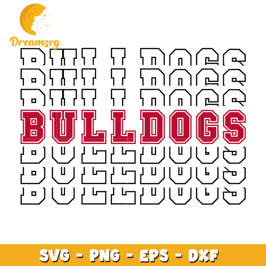 Bulldogs SVG Design for Cricut and Silhouette Cutters Files