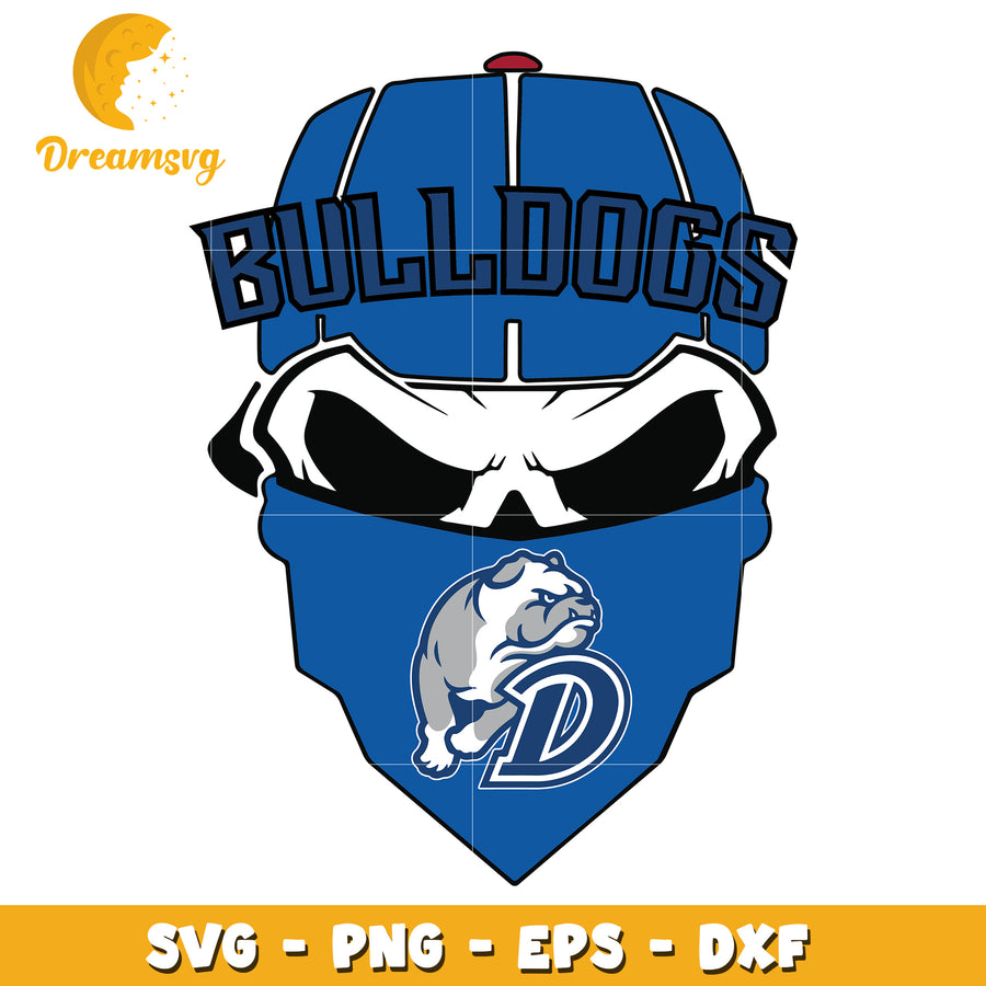 Bulldogs Skull Mask SVG PNG EPS DXF