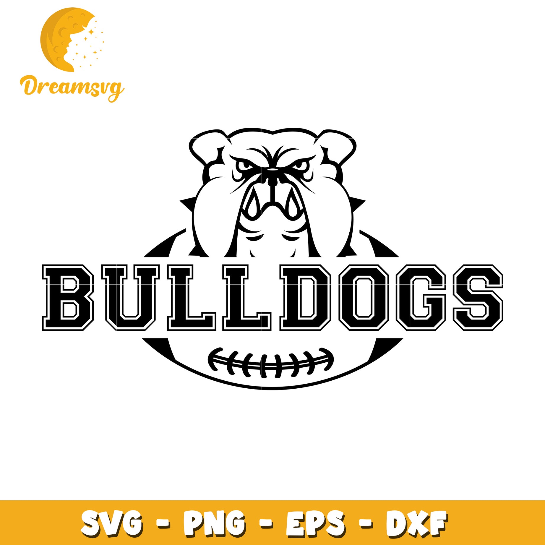 Bulldogs Sports Logo Design for SVG PNG EPS DXF Files