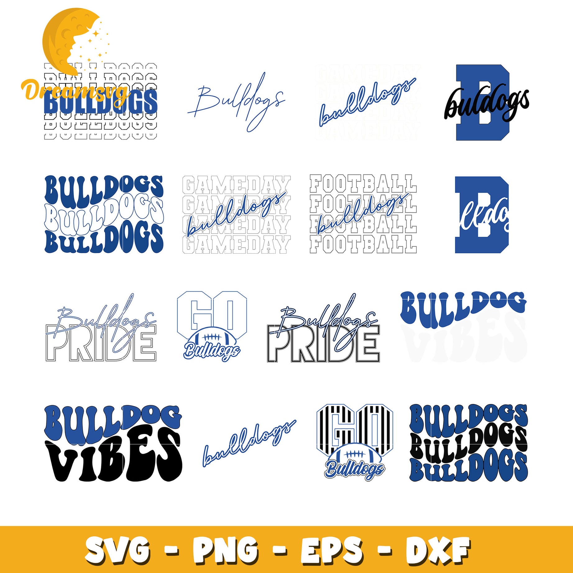 College bulldogs logo design bundle svg, bulldog colleges​ svg