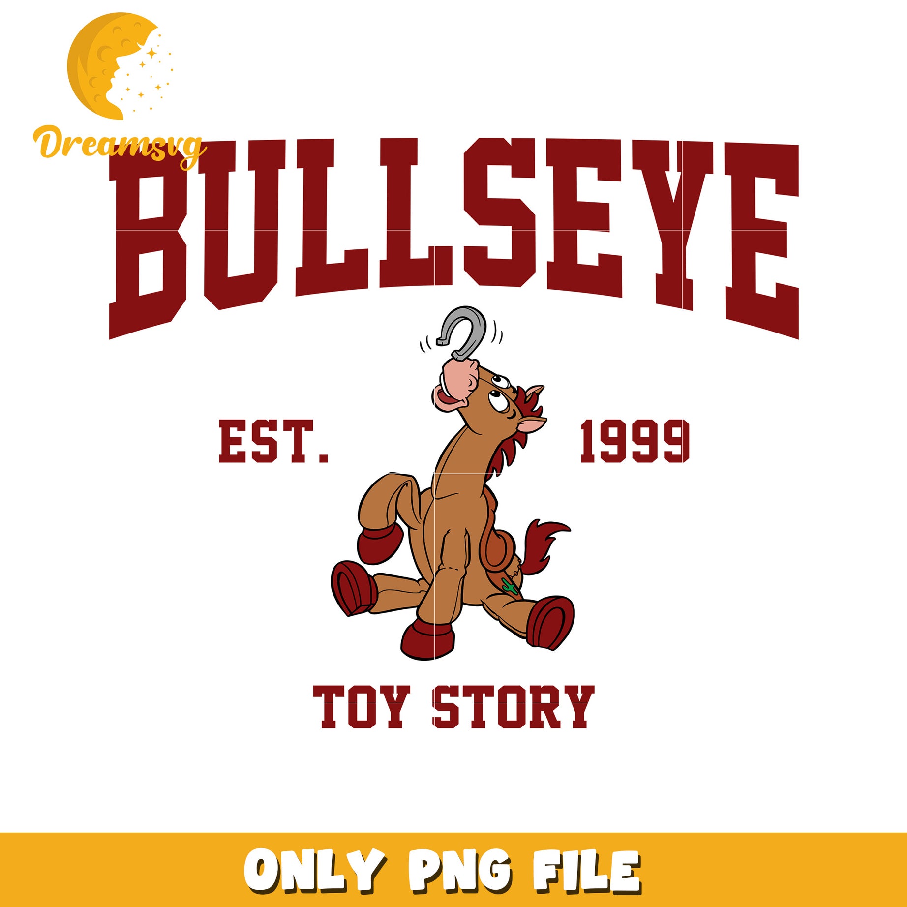 Bullseye Toy Story Horse PNG Design for Fans 1999