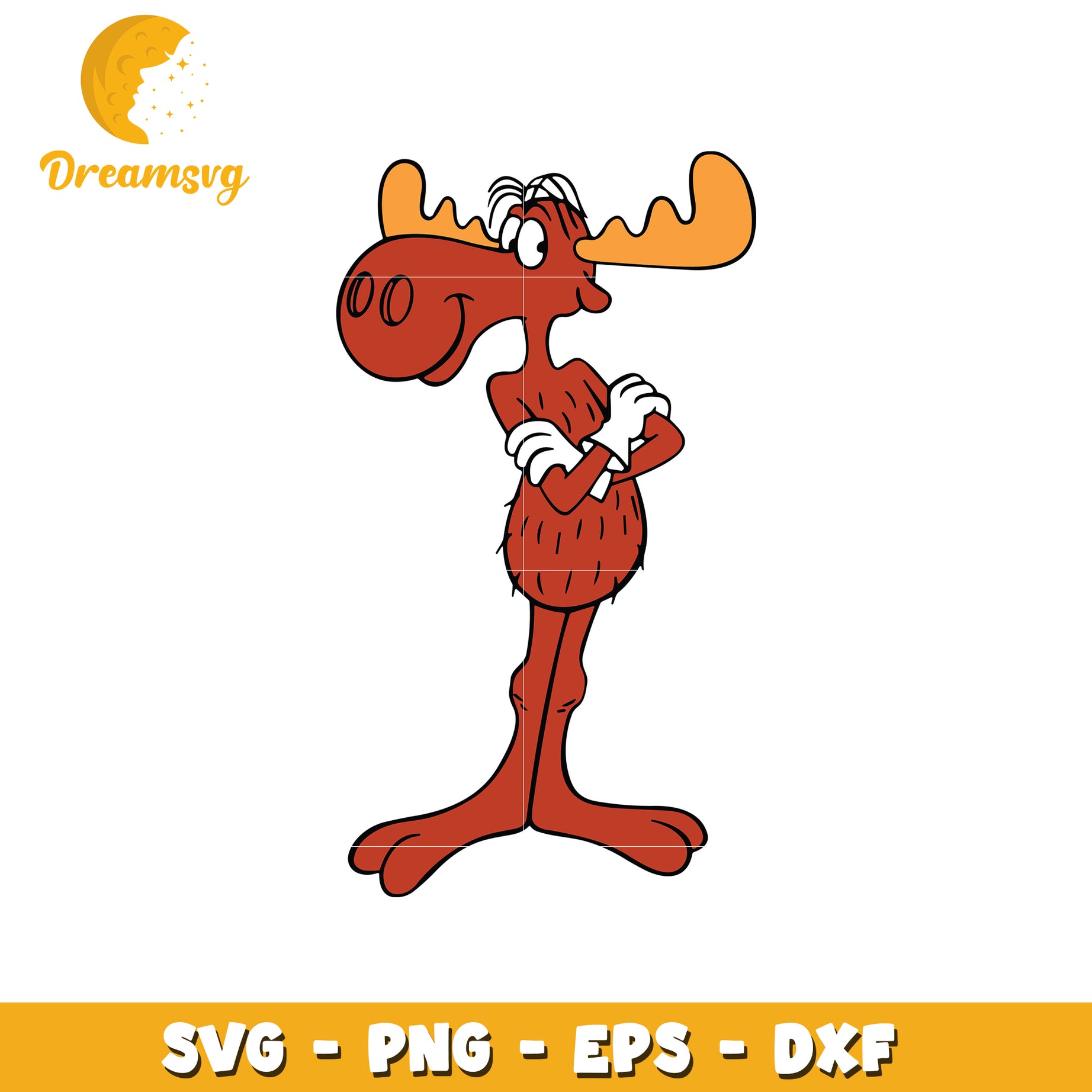 Bullwinkle Moose SVG PNG EPS DXF Cut File