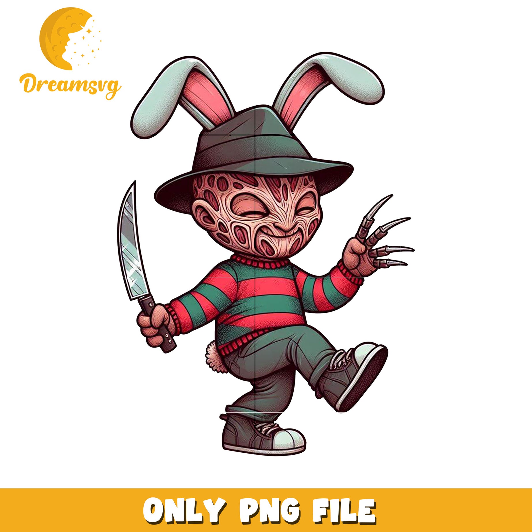 Bunny Freddy Krueger PNG Design