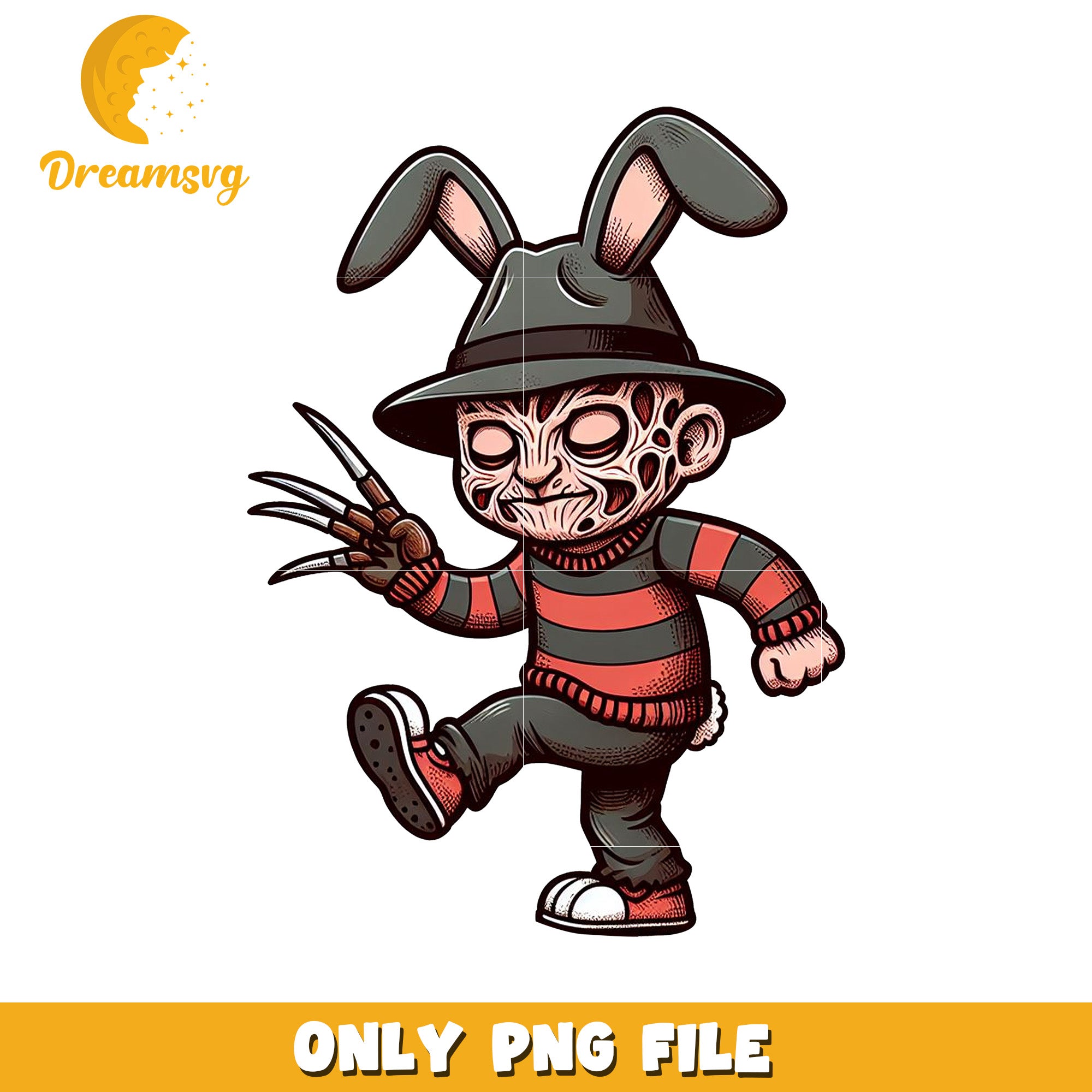 Bunny Freddy Krueger PNG Graphic