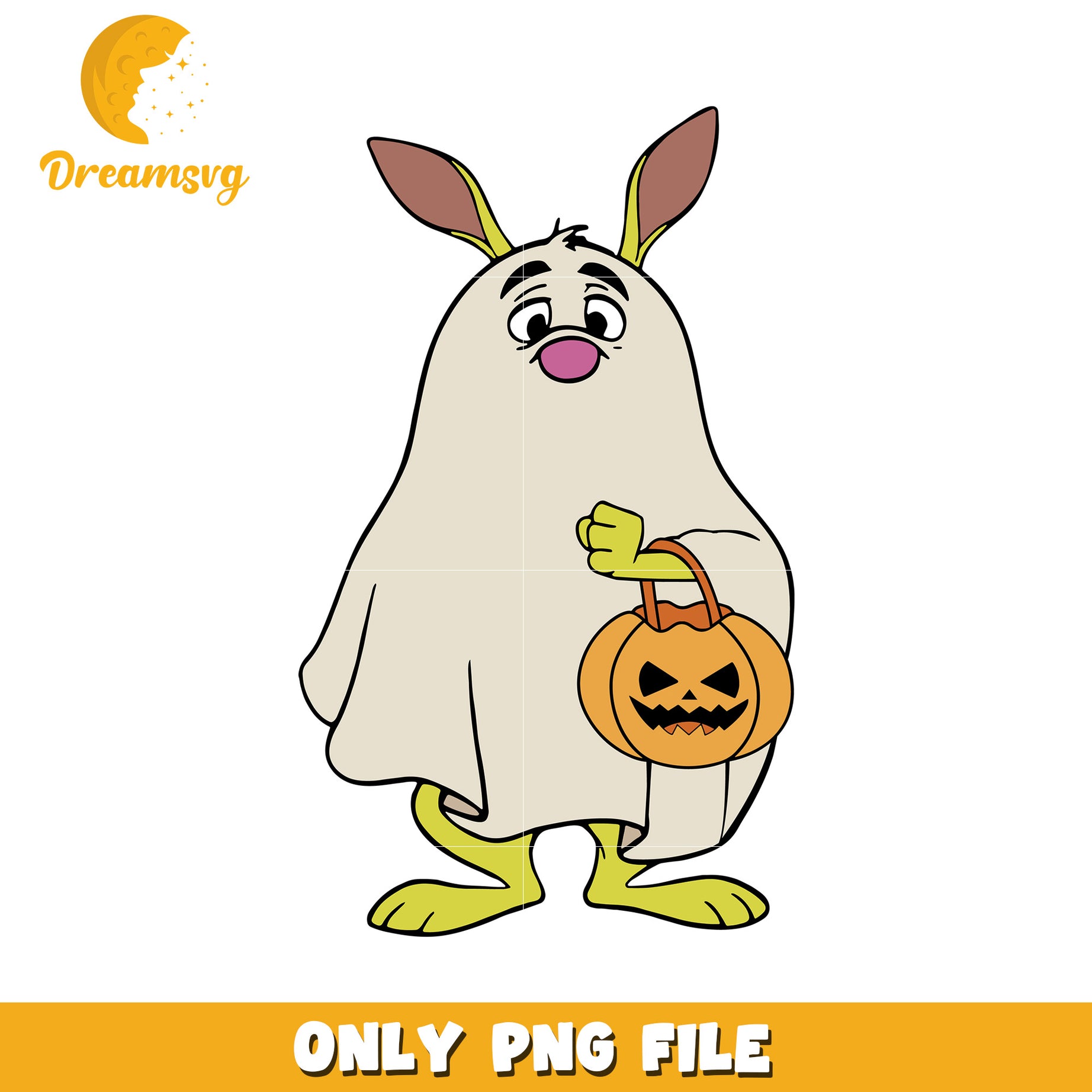 Bunny Ghost Halloween PNG