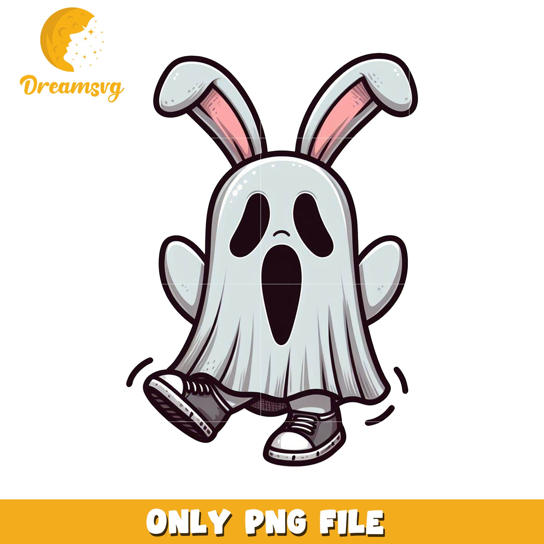 Bunny Ghost PNG Clipart Image