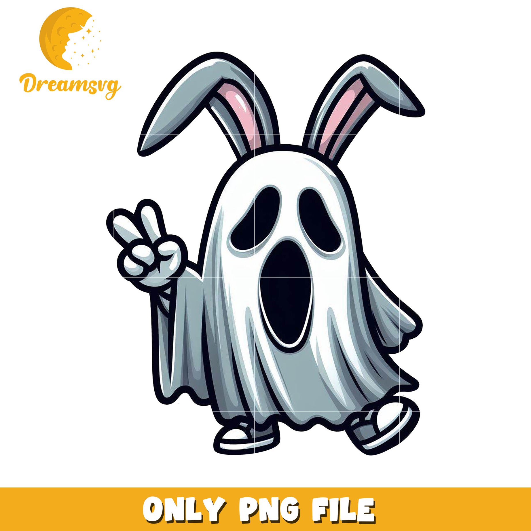 Halloween Rabbit Ghost Bunny Ghost PNG Halloween Clipart – DreamSVG Store