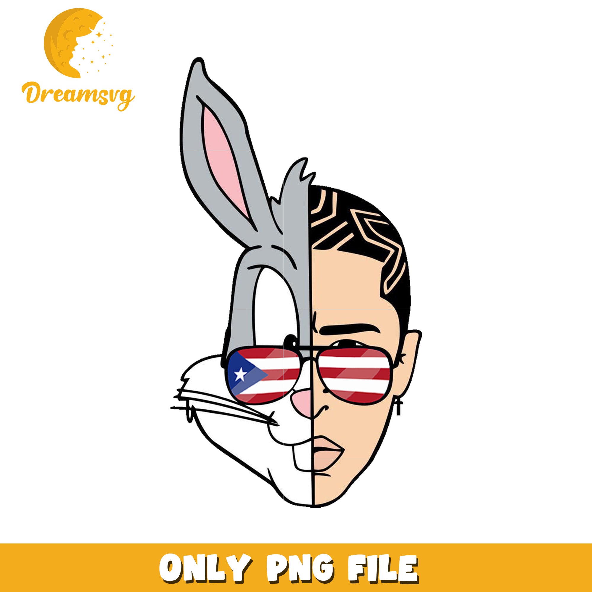 Bunny head png, latin pop png, super bowl lix png