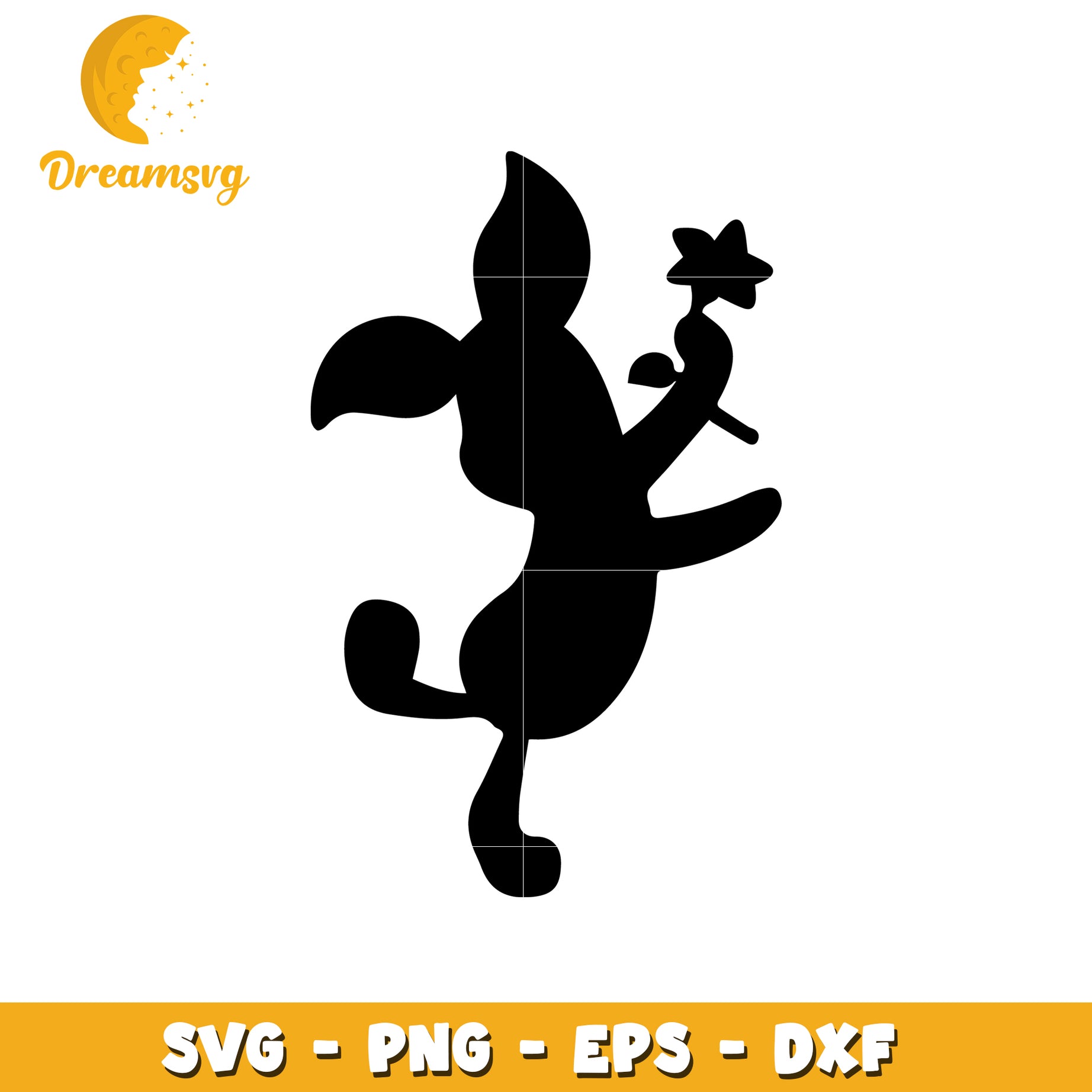 Bunny with Flower SVG Cut File