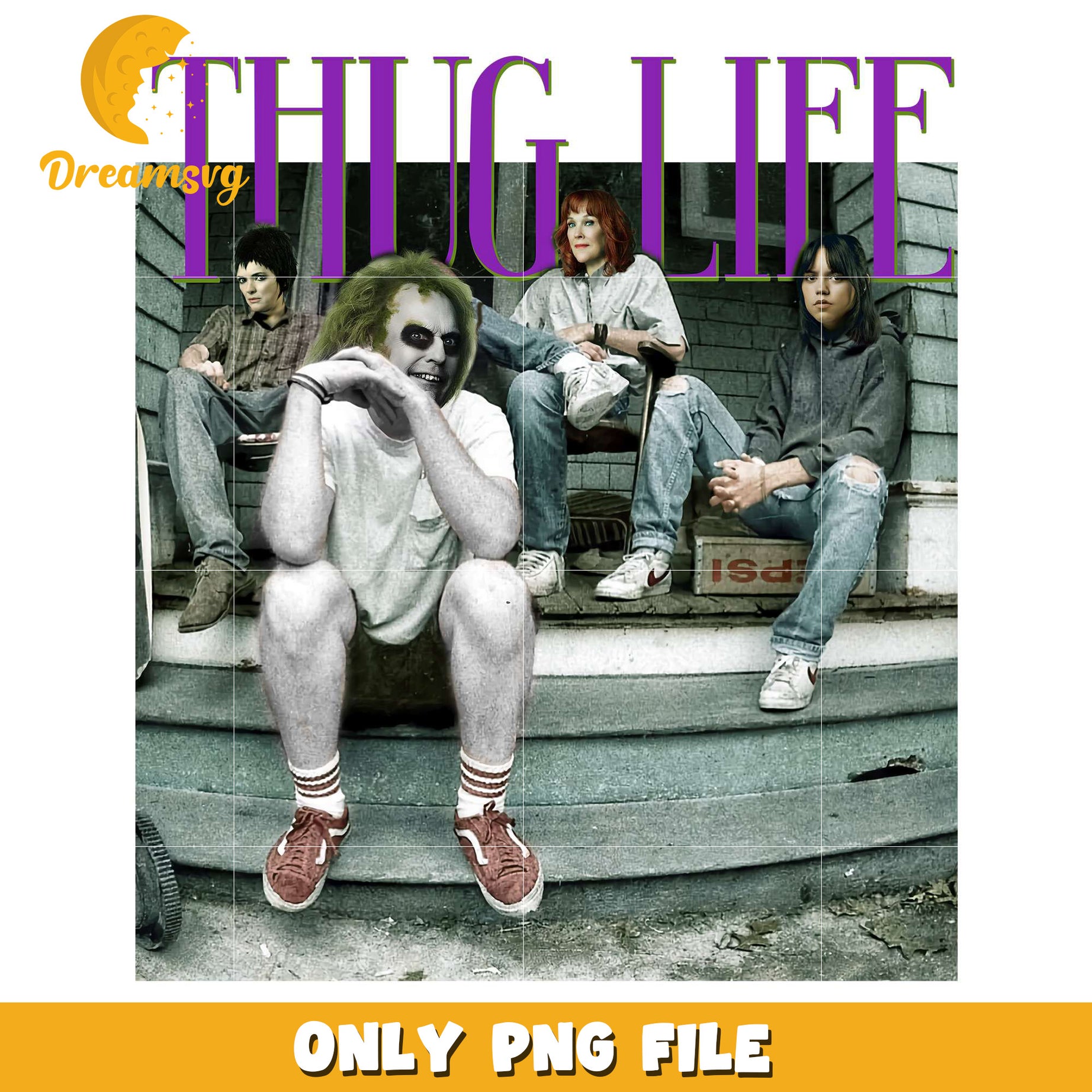 Burtons thug life png, halloween decor​ png, halloween background​​ png
