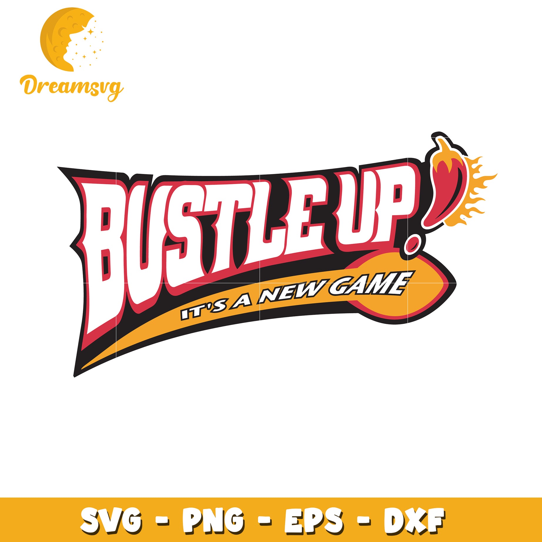 Bustle Up SVG Design Fun New Game Theme Graphic Downloadable File