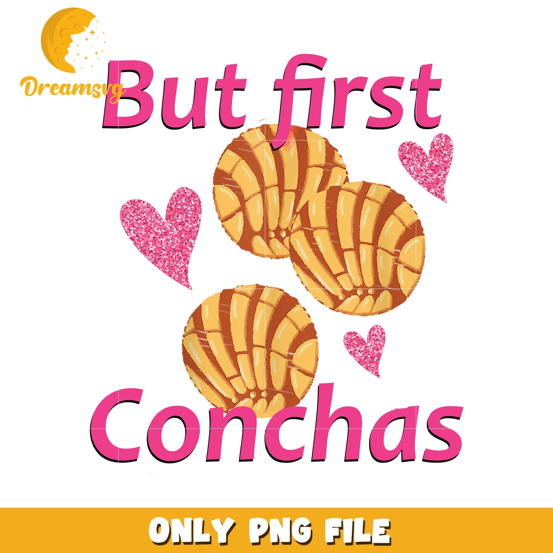 But First Conchas PNG Design