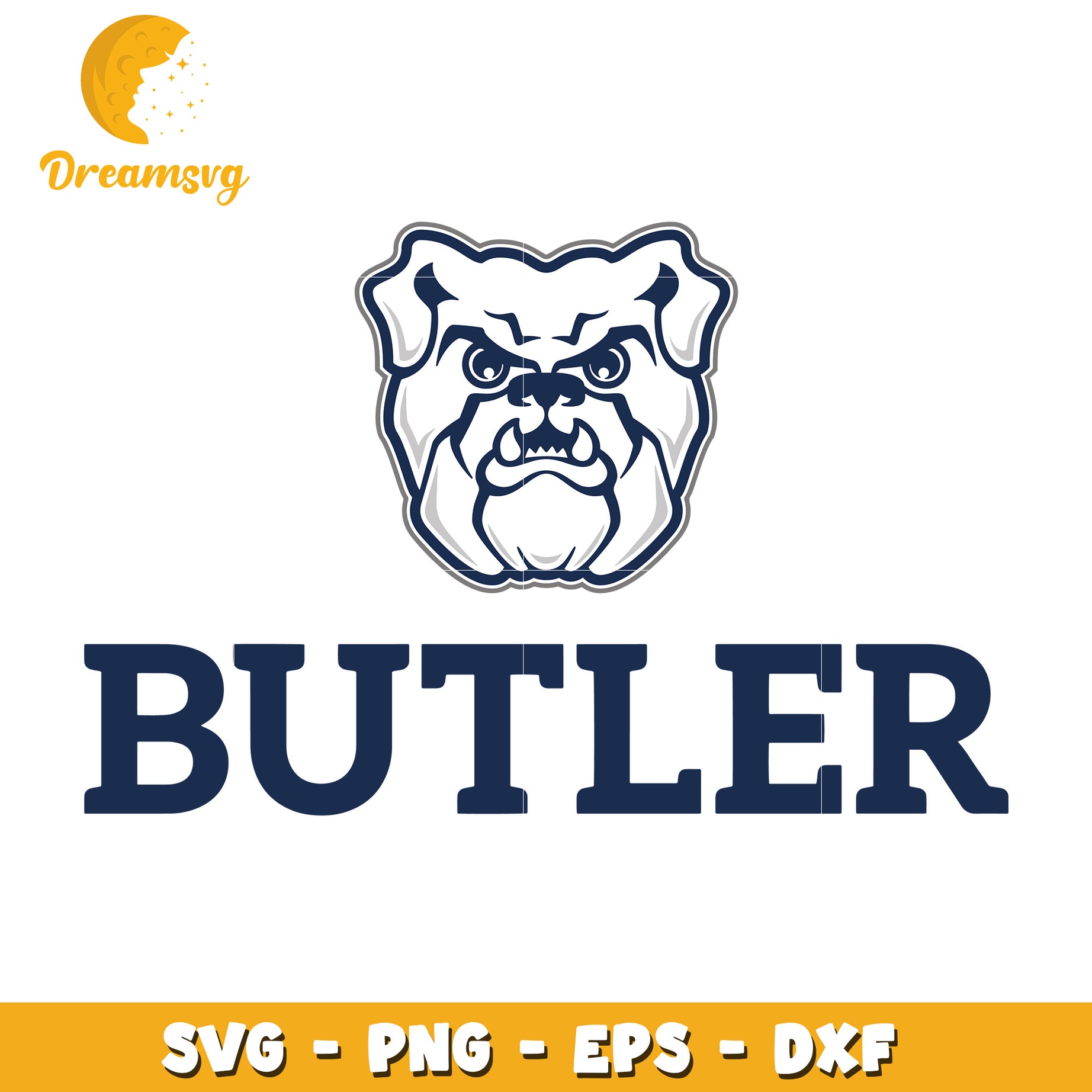 Butler Bulldog SVG PNG EPS DXF Files