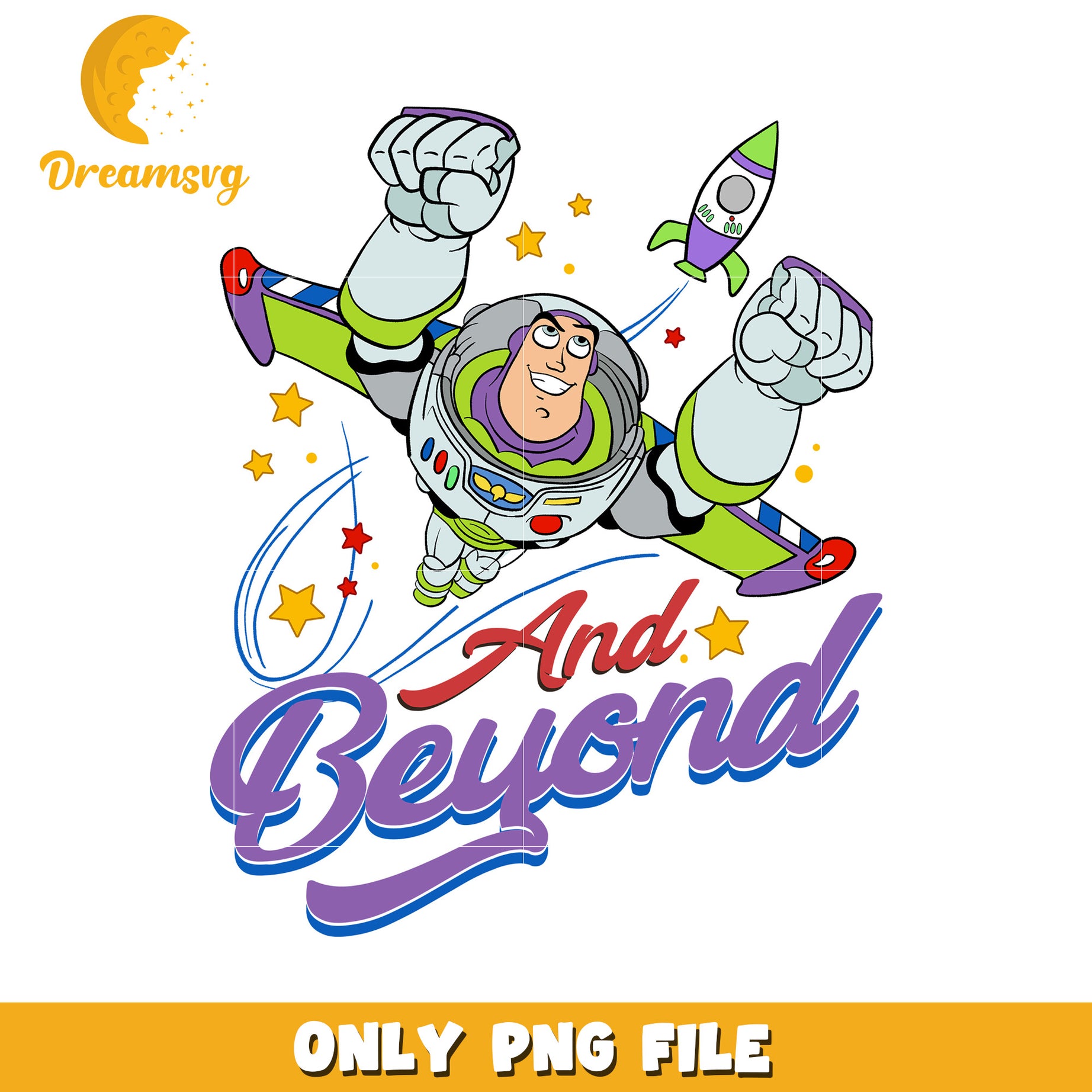 Buzz Lightyear And Beyond PNG Downloadable Graphic Art