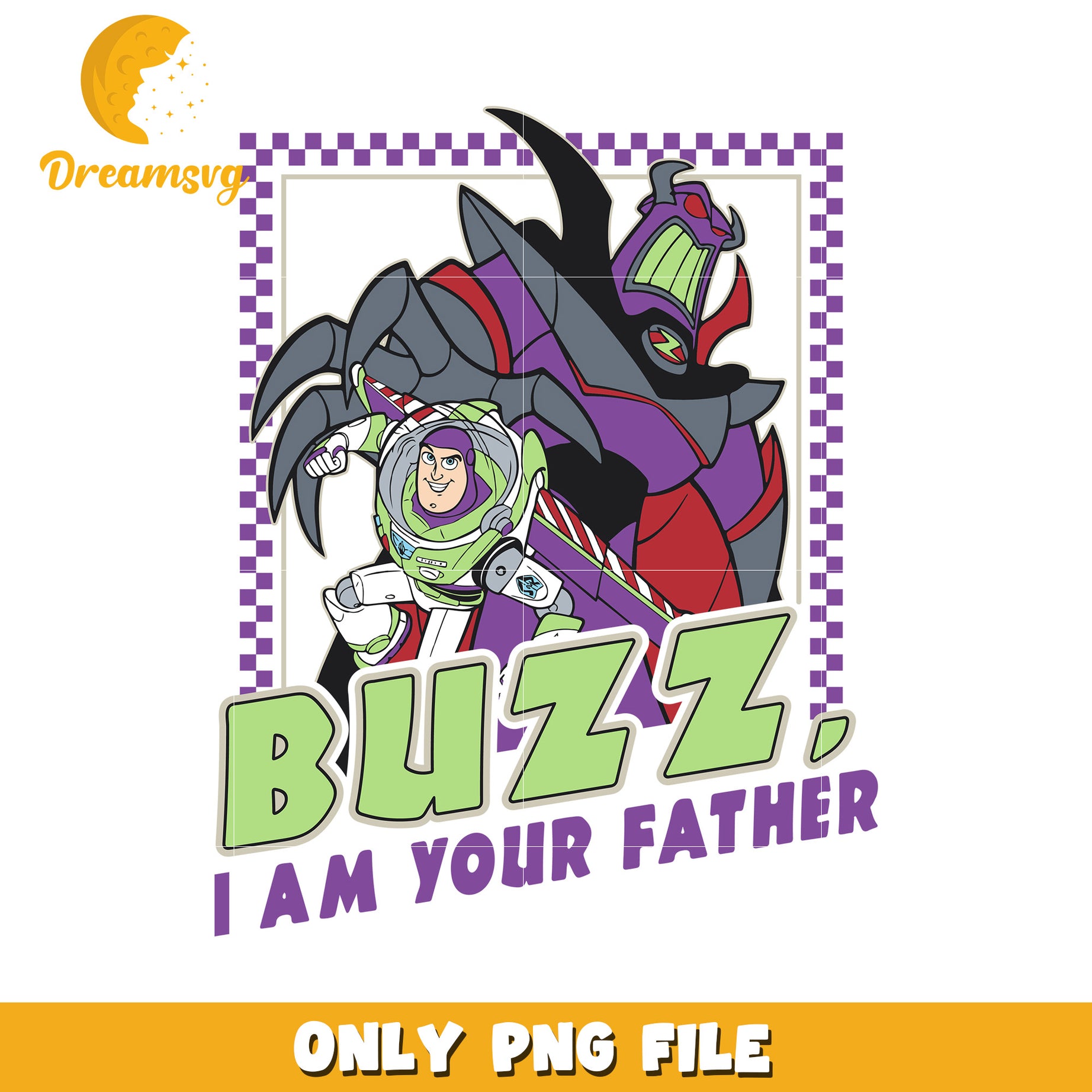 Buzz Lightyear Darth Vader Funny Quote PNG Design File