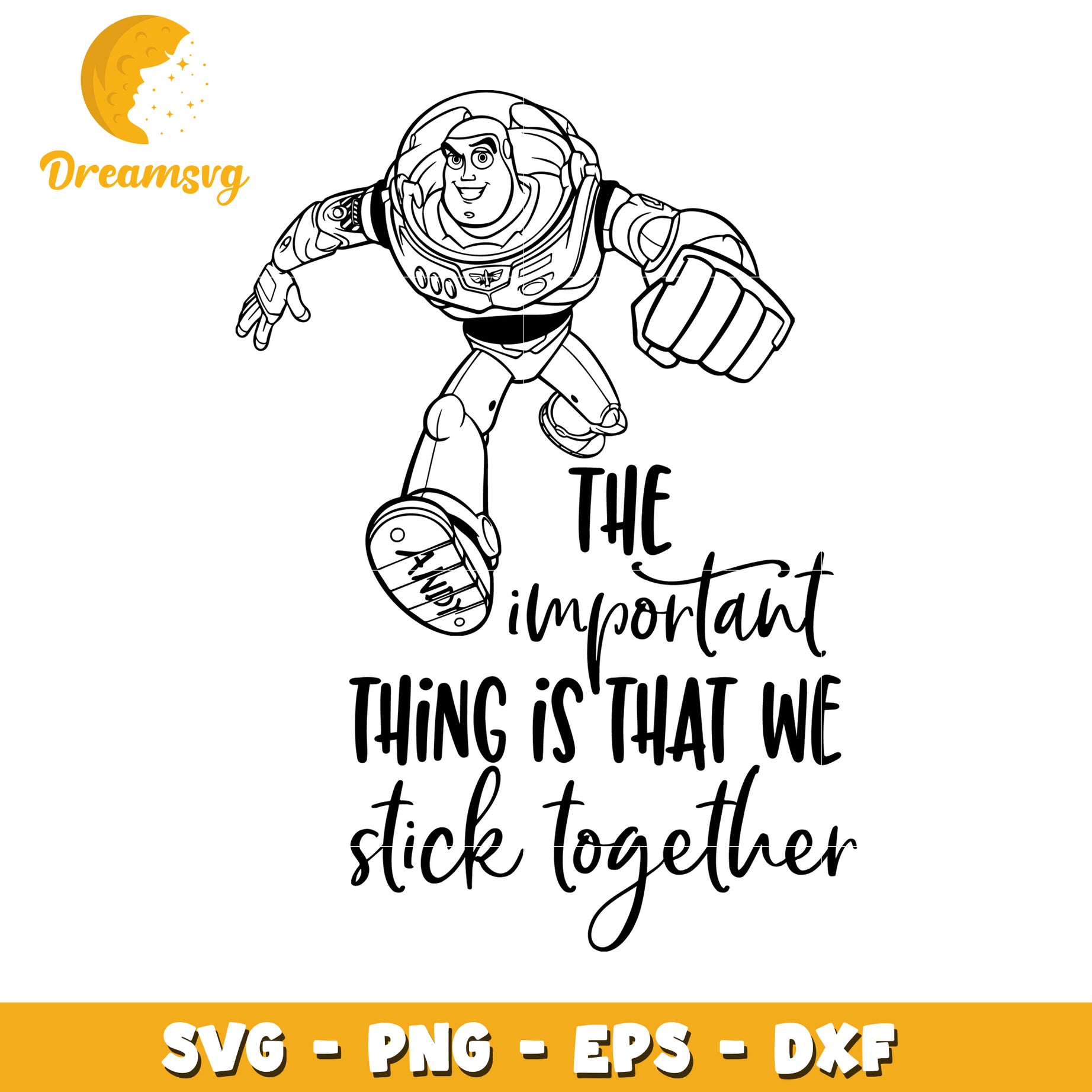 Buzz Lightyear SVG Bundle Stick Together