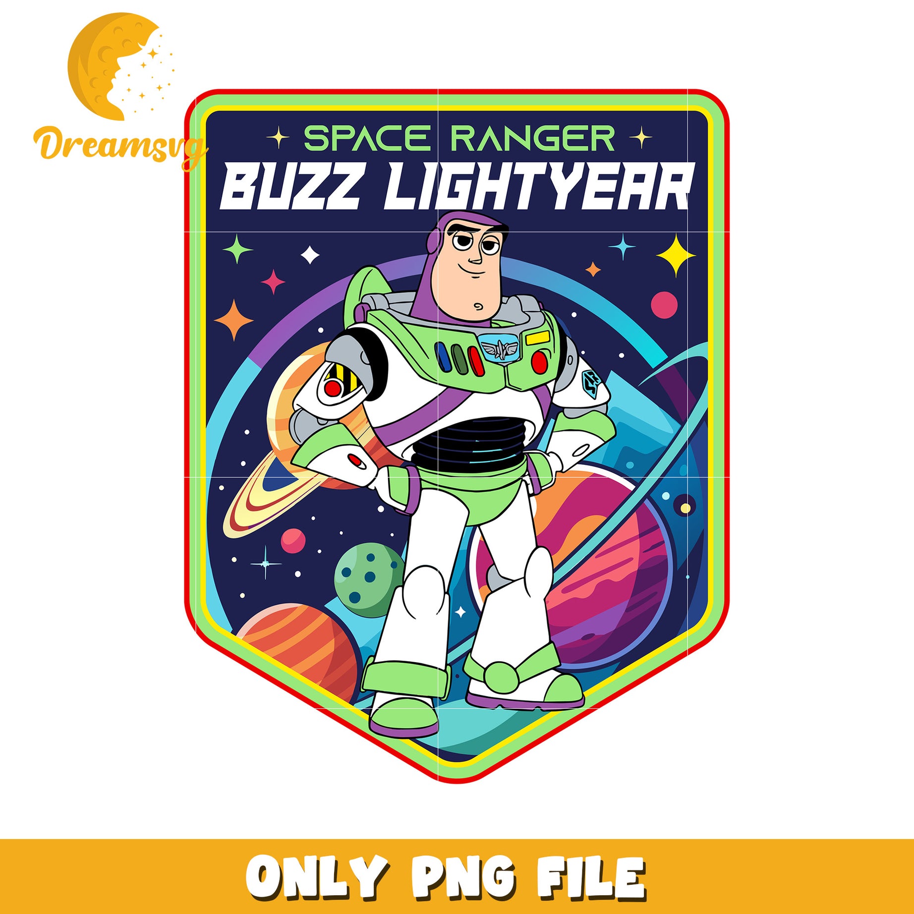 Buzz Lightyear Space Ranger PNG Digital Download Art