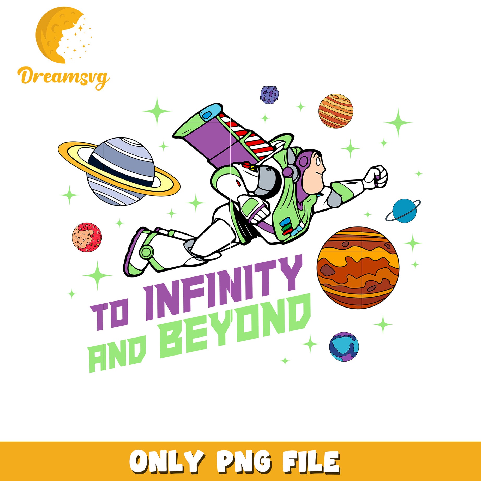Buzz Lightyear To Infinity and Beyond PNG Graphic File
