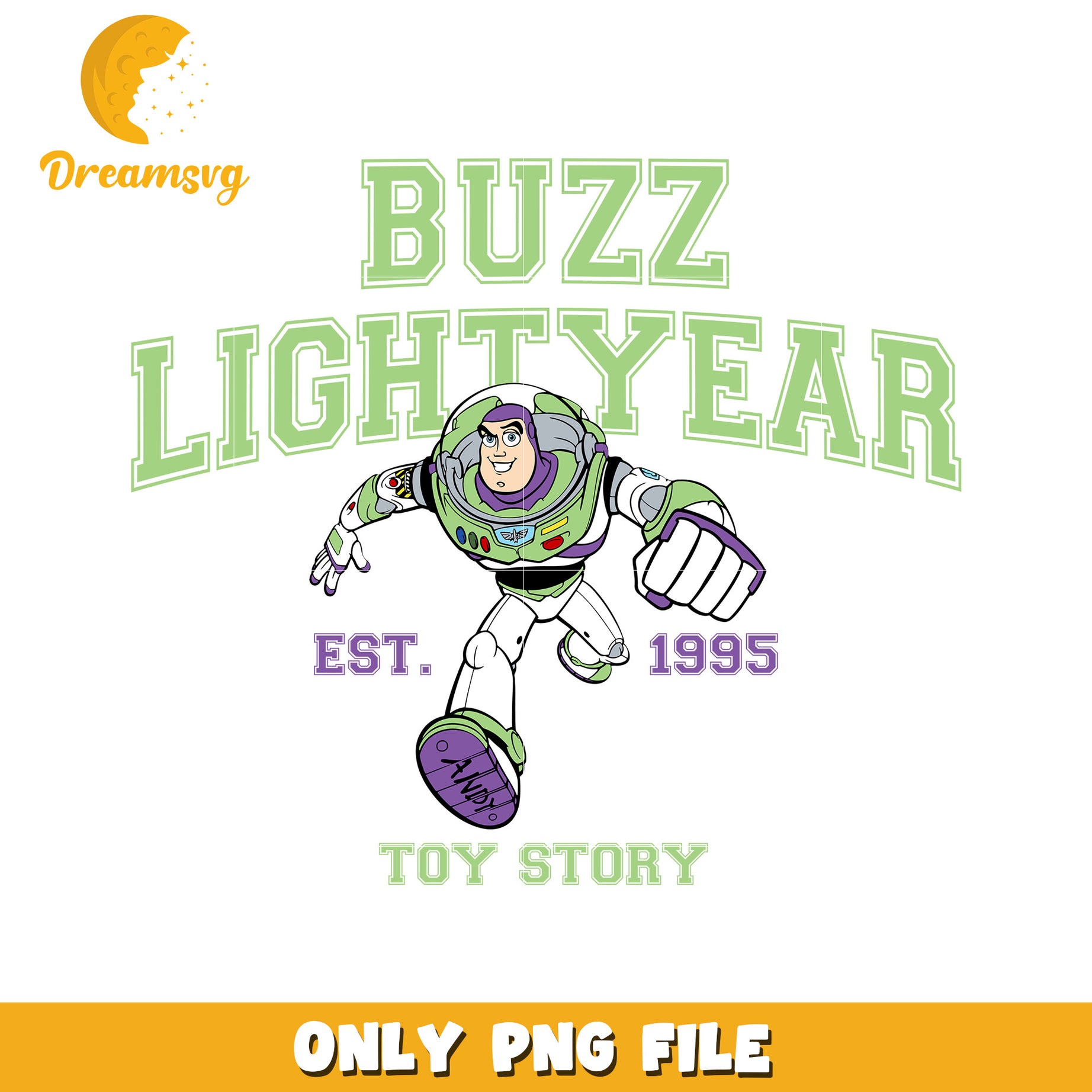 Buzz Lightyear Toy Story PNG Graphic File 1995 Design