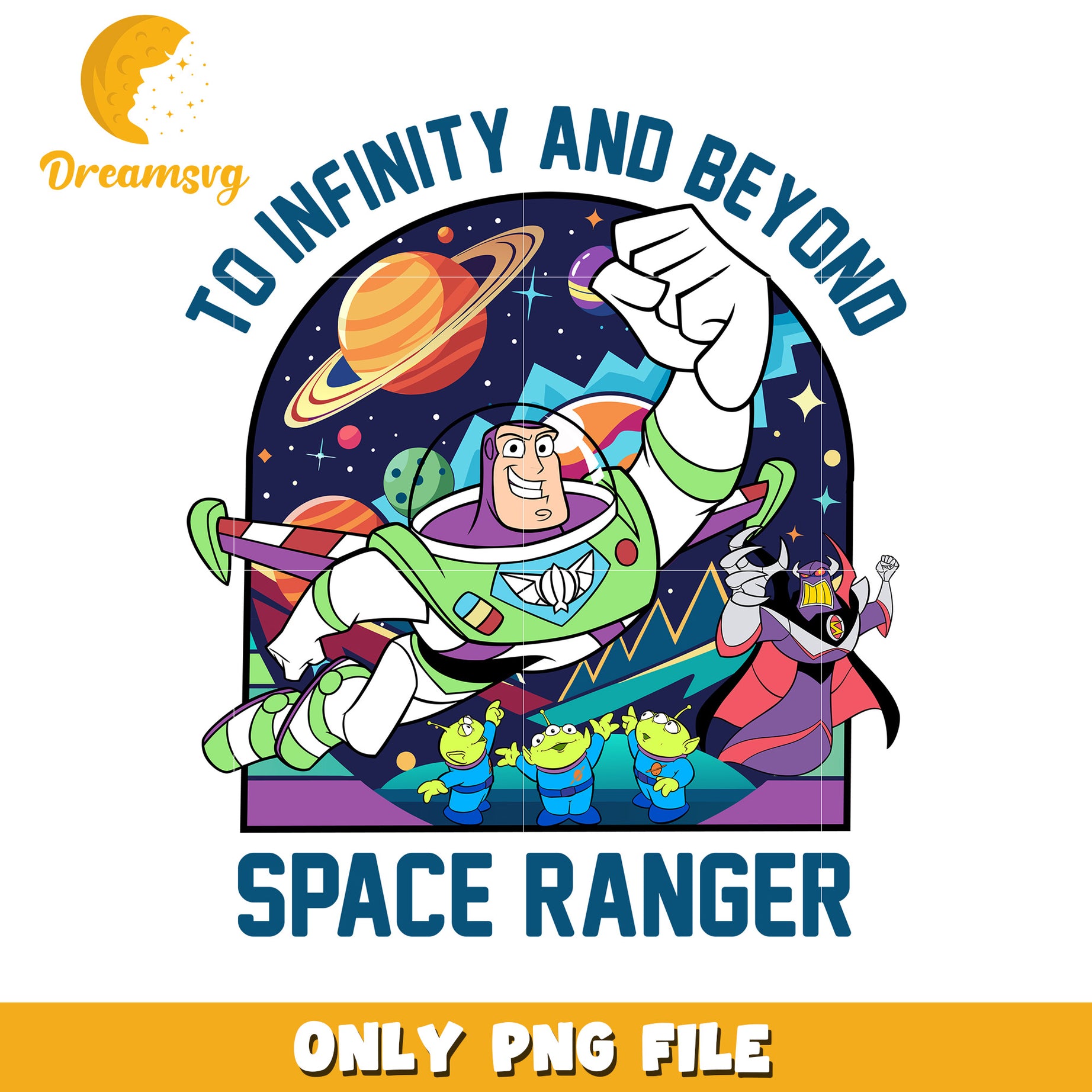 Buzz Lightyear to Infinity and Beyond PNG Graphic Art