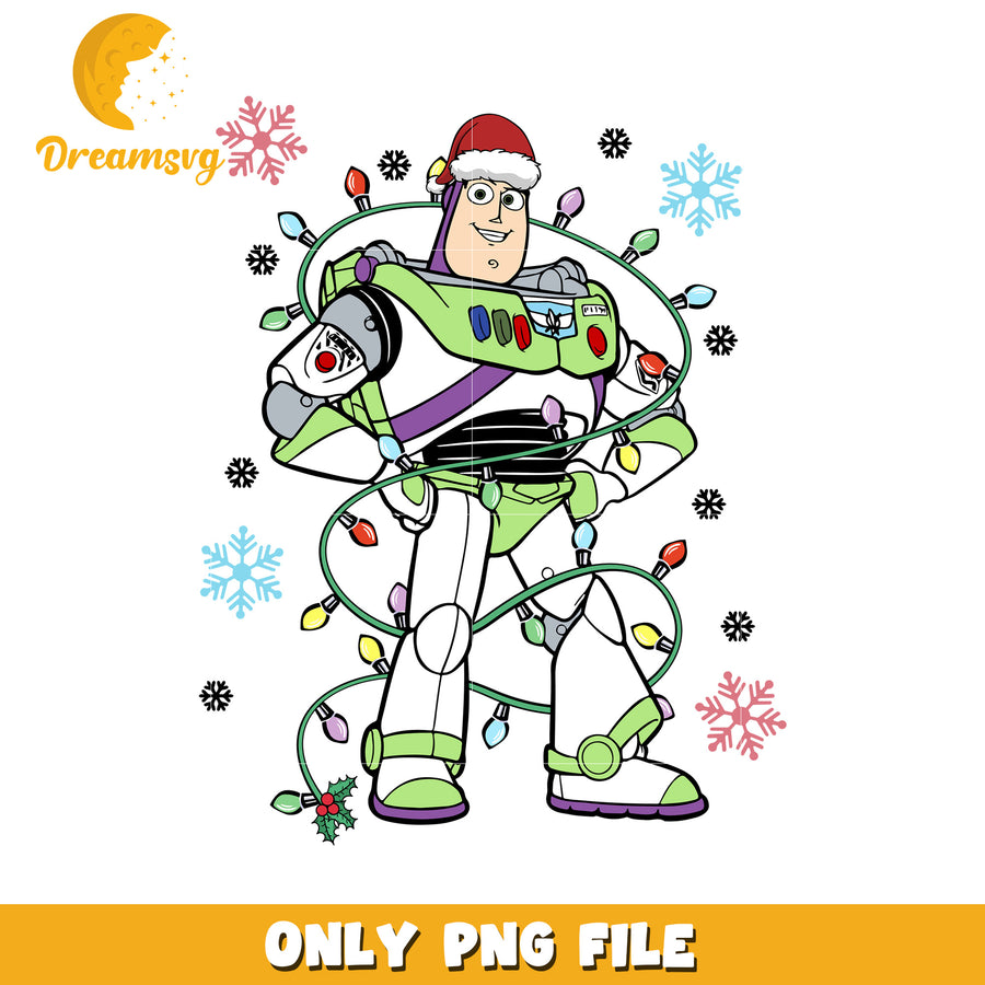 Buzz light year christmas png, disney png, happy christmas png