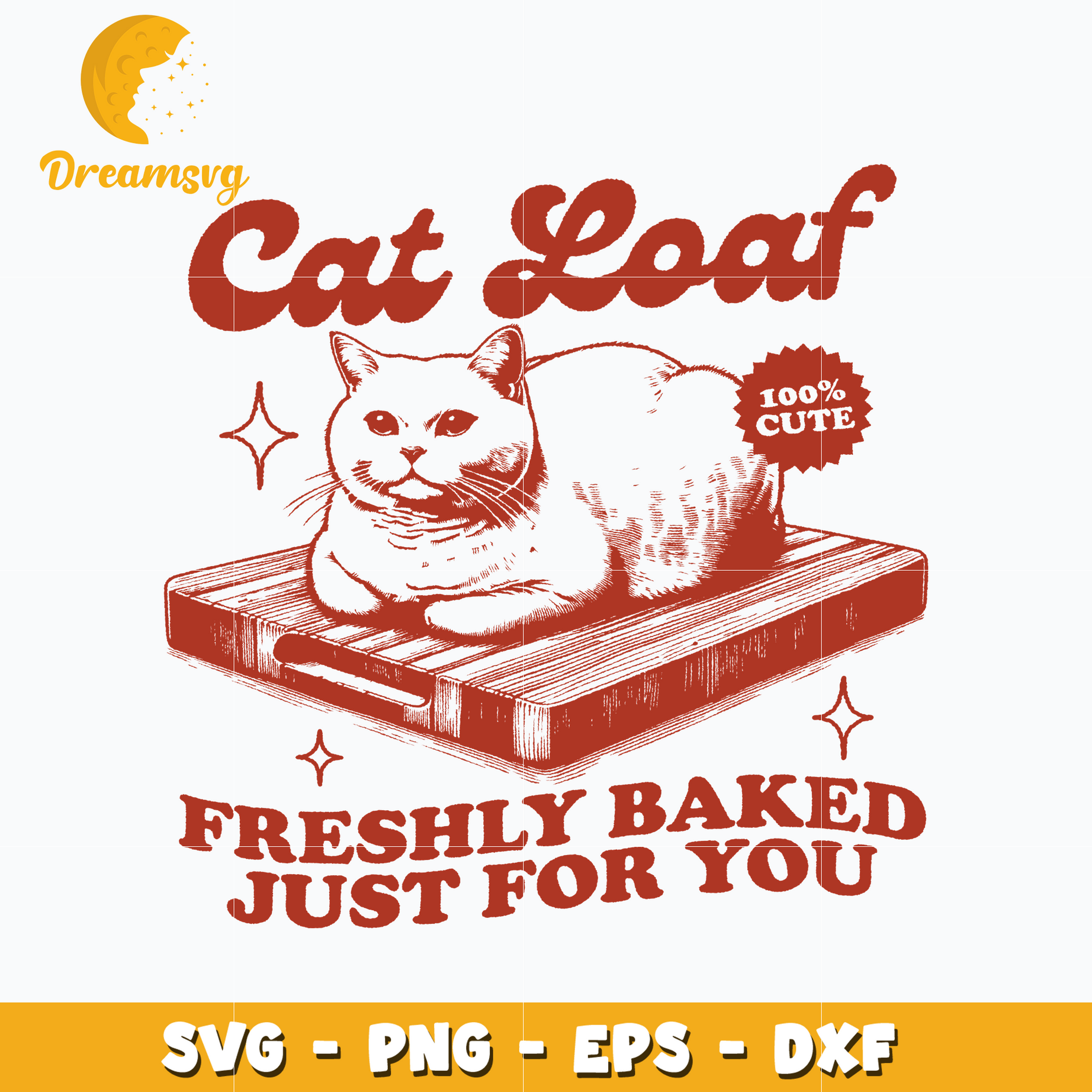 Cat loaf freshly baked just for you SVG