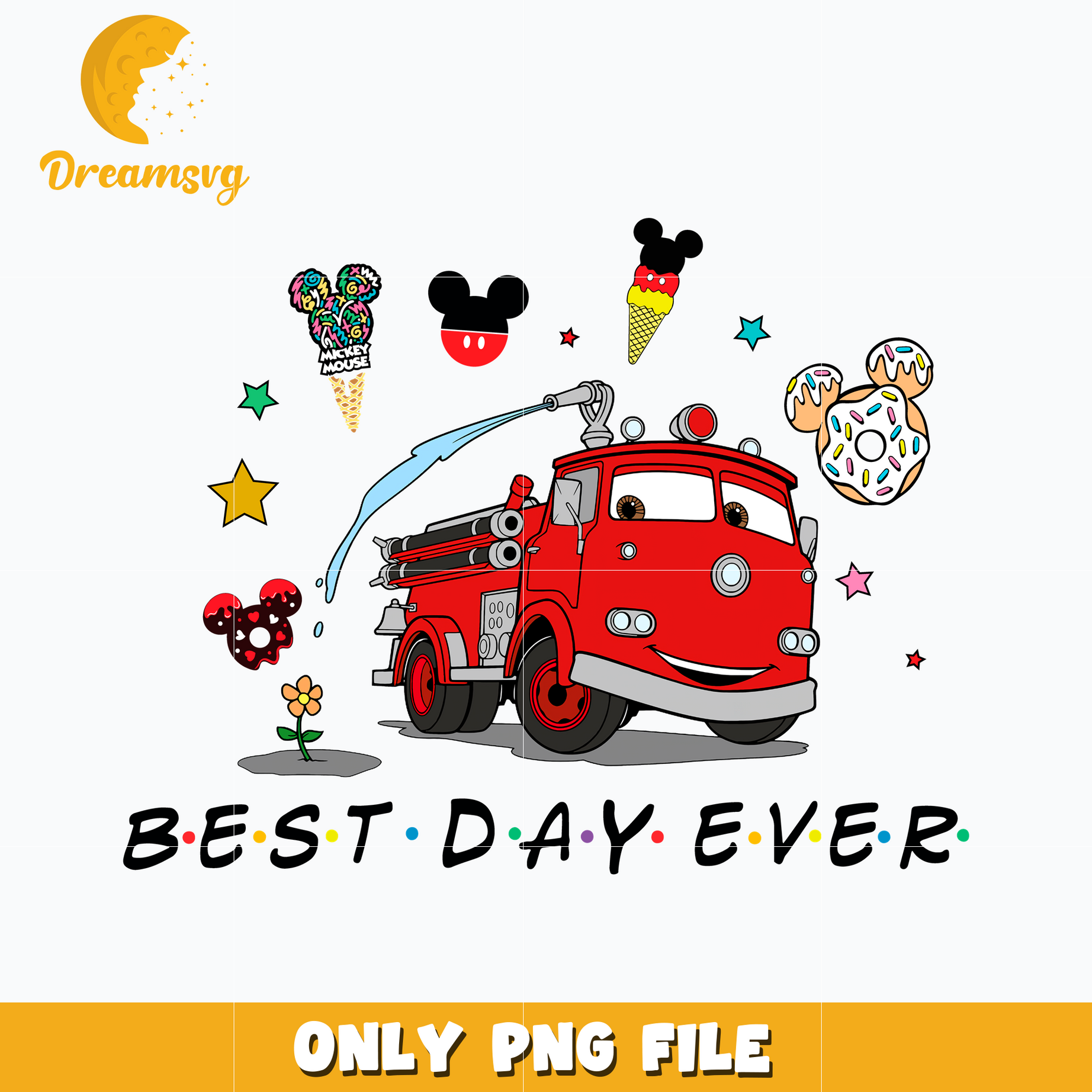 Best day ever png, disney cars png