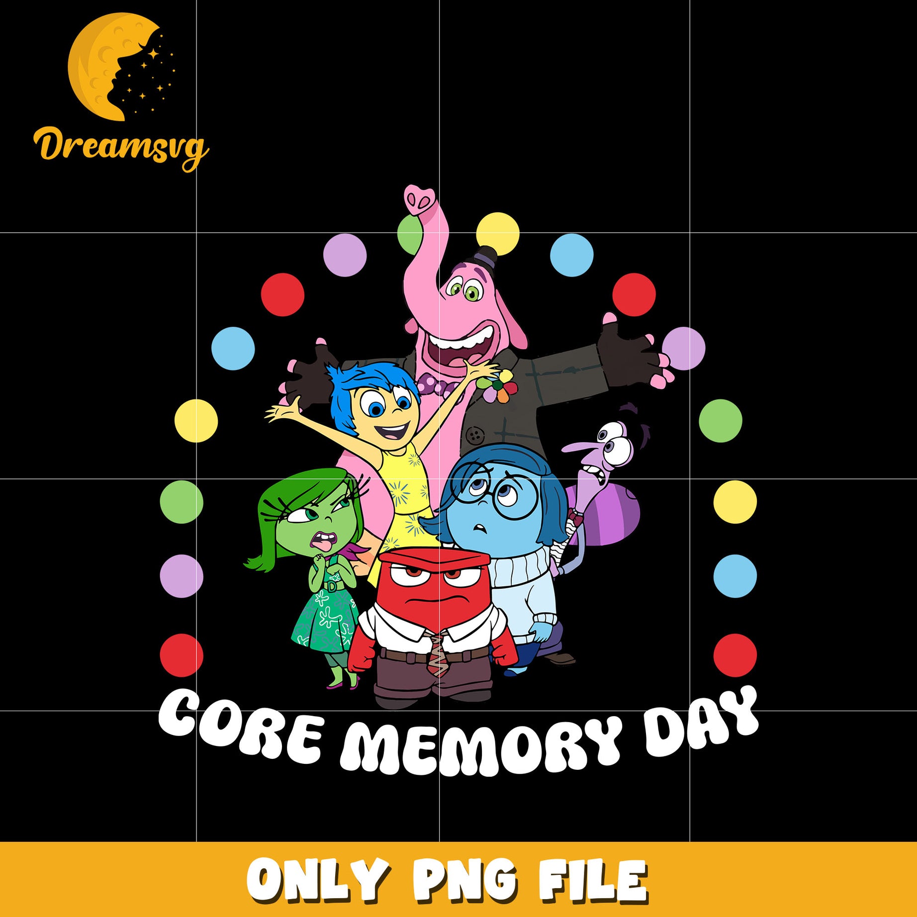 Core memory day design png, Inside Out png
