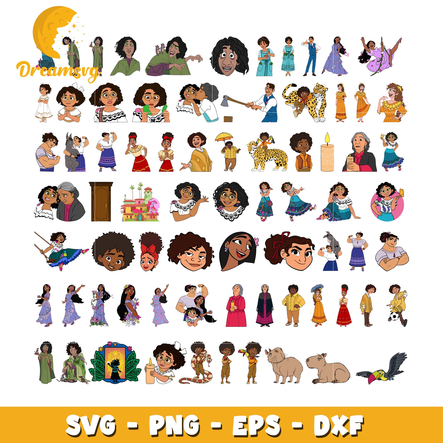 Disney encanto characters bundle svg, encanto disney​ svg