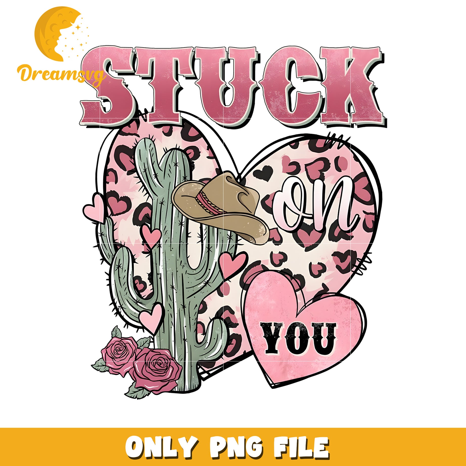 Cactus Love PNG Sublimation Design