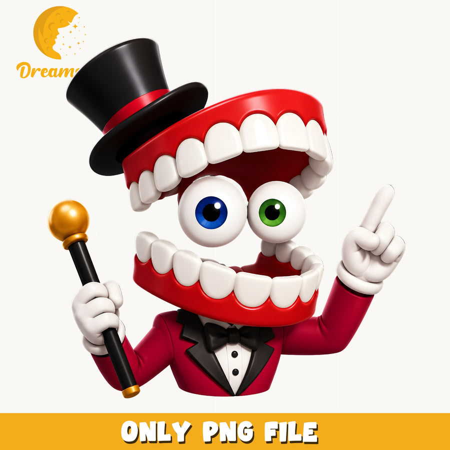 Caine Ringmaster Tuxedo PNG, Digital Circus 3D, Fan PNG