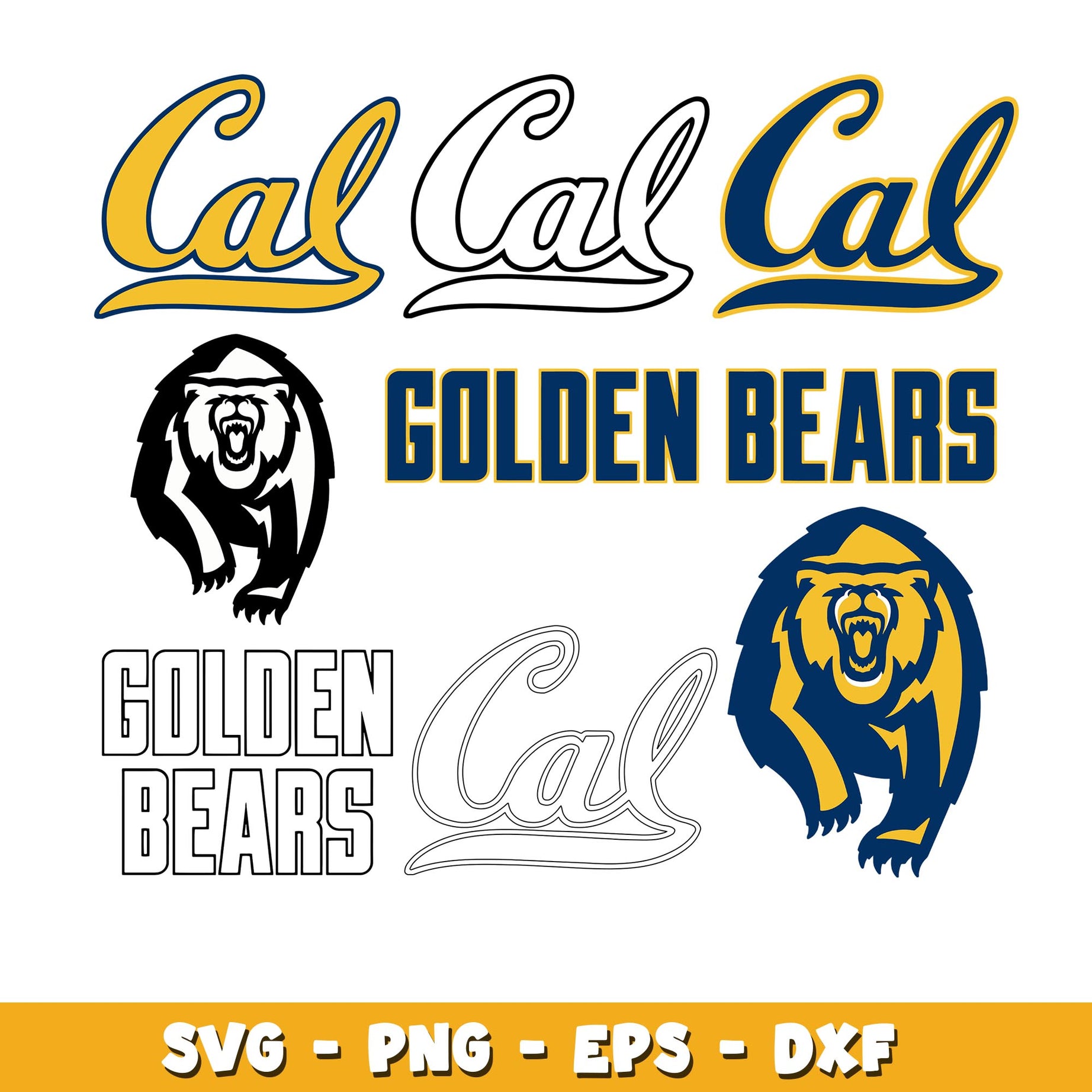California Golden Bears logo Bundle svg, California Golden Bears  logo svg, ncaa svg  