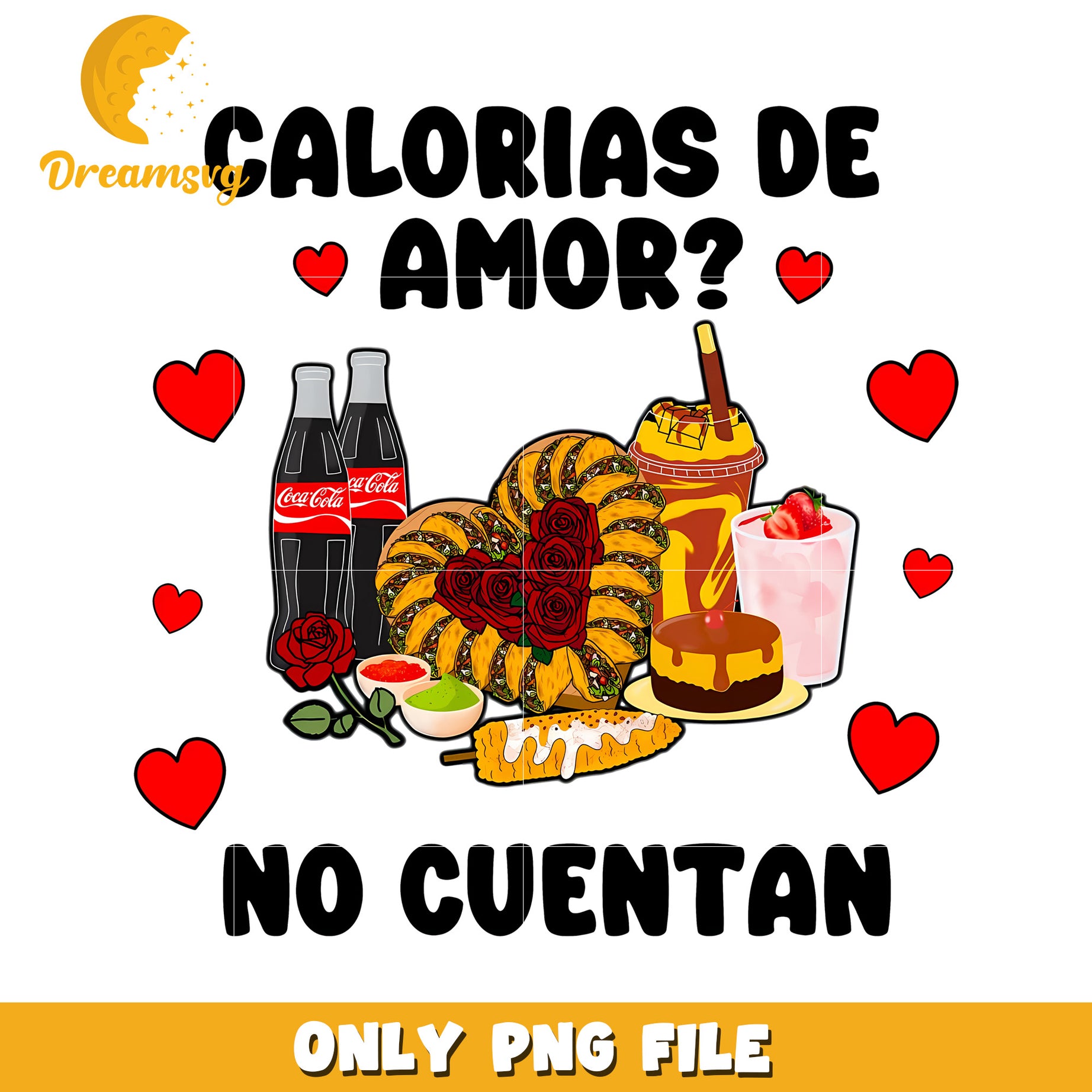 Calories of Love PNG Design