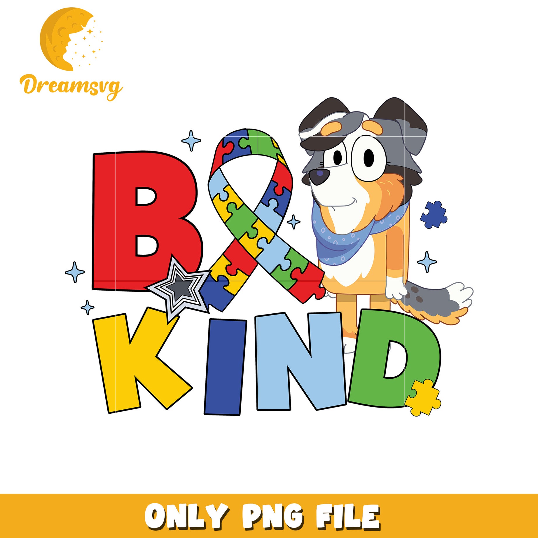 Calypso character be kind png, autism awareness ribbon png