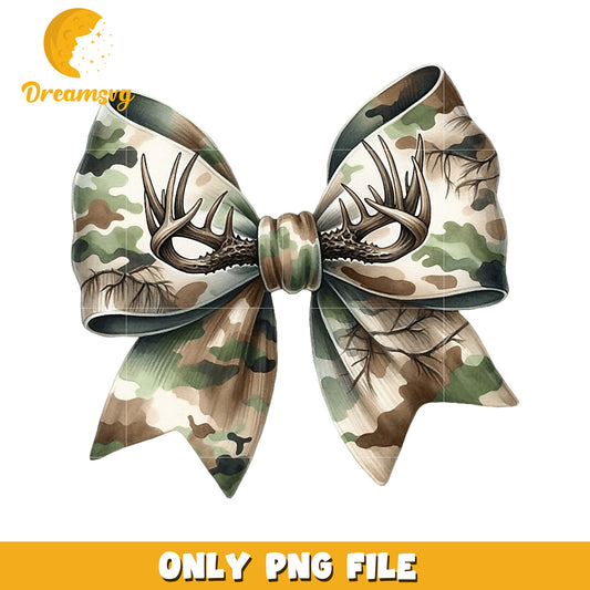 Camo Antler Bow PNG Digital Download for Crafts and Decor