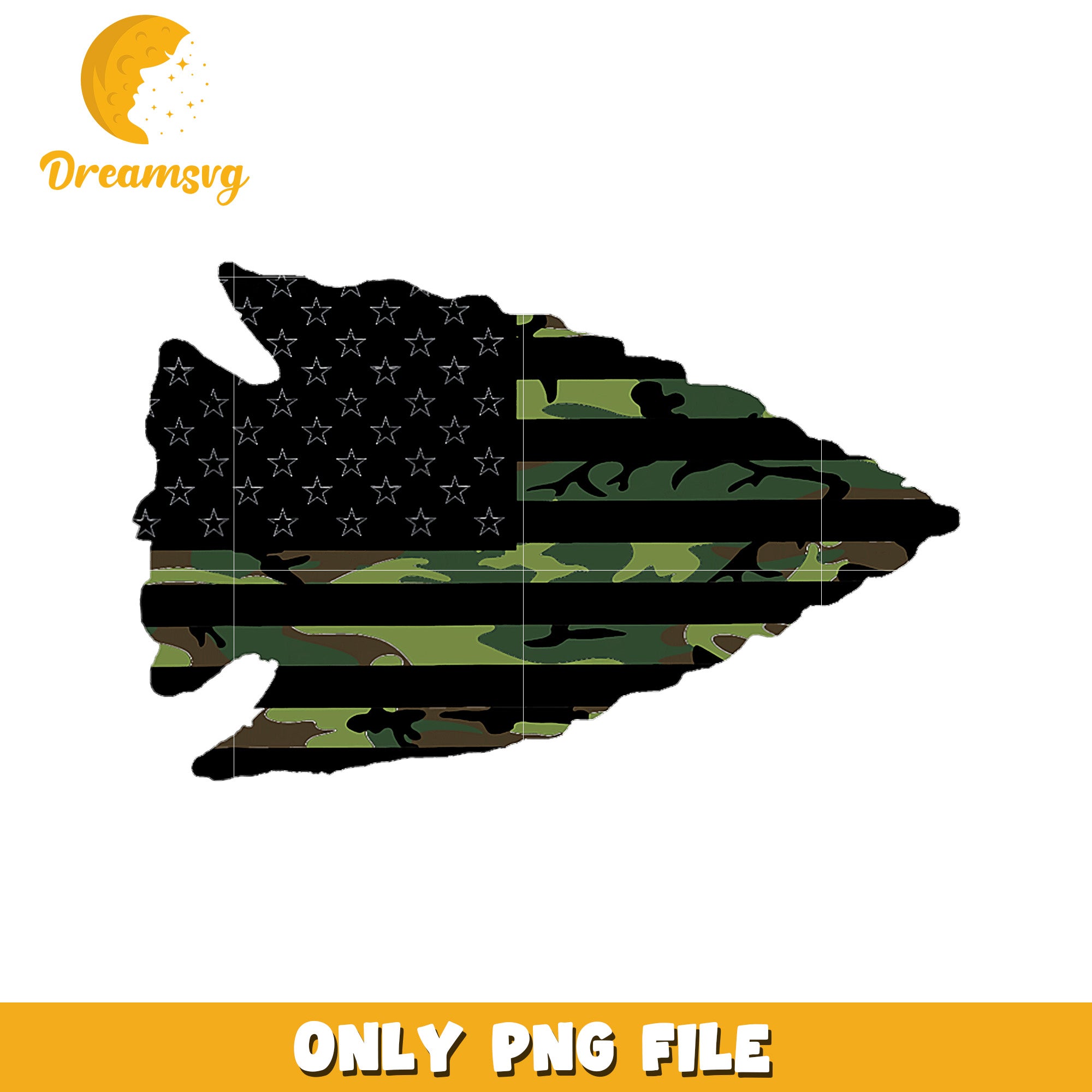 Camouflage American Flag PNG Download