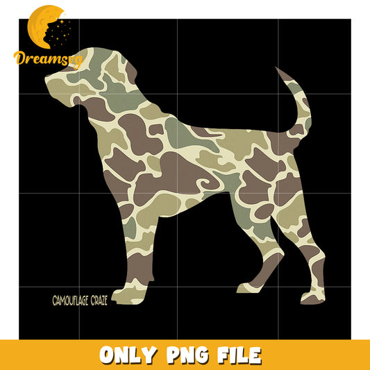 Camouflage Dog PNG Silhouette