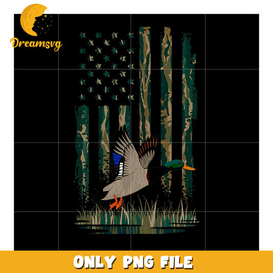 Camouflage Flag Duck PNG Design