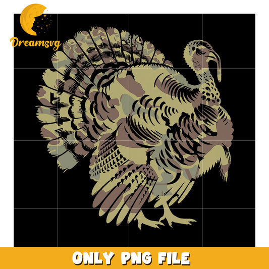 Camouflage Turkey PNG Graphic