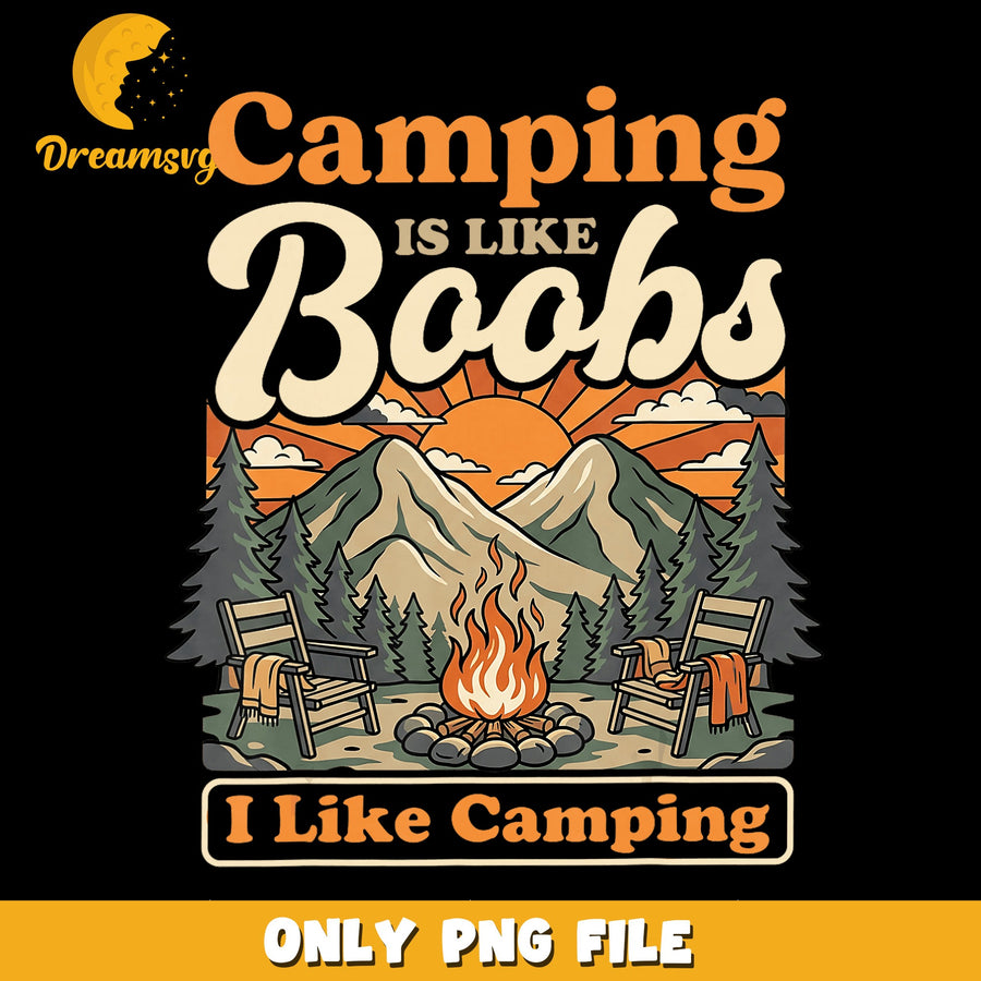 Camping Fun PNG, Outdoor Adventure, Funny Quote PNG